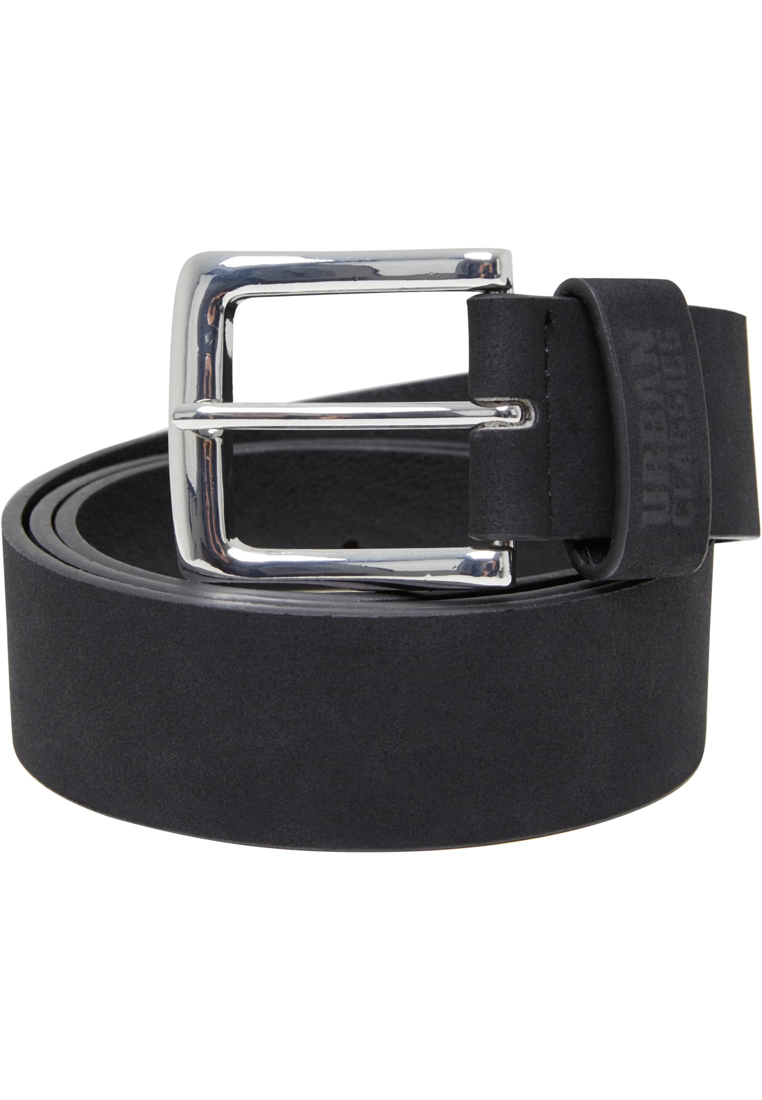 Suede Leather Imitation Belt | black/silver