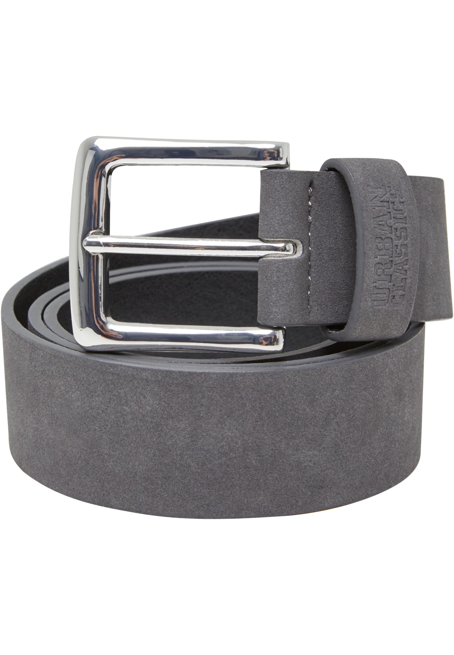 Suede Leather Imitation Belt | magnet/silver