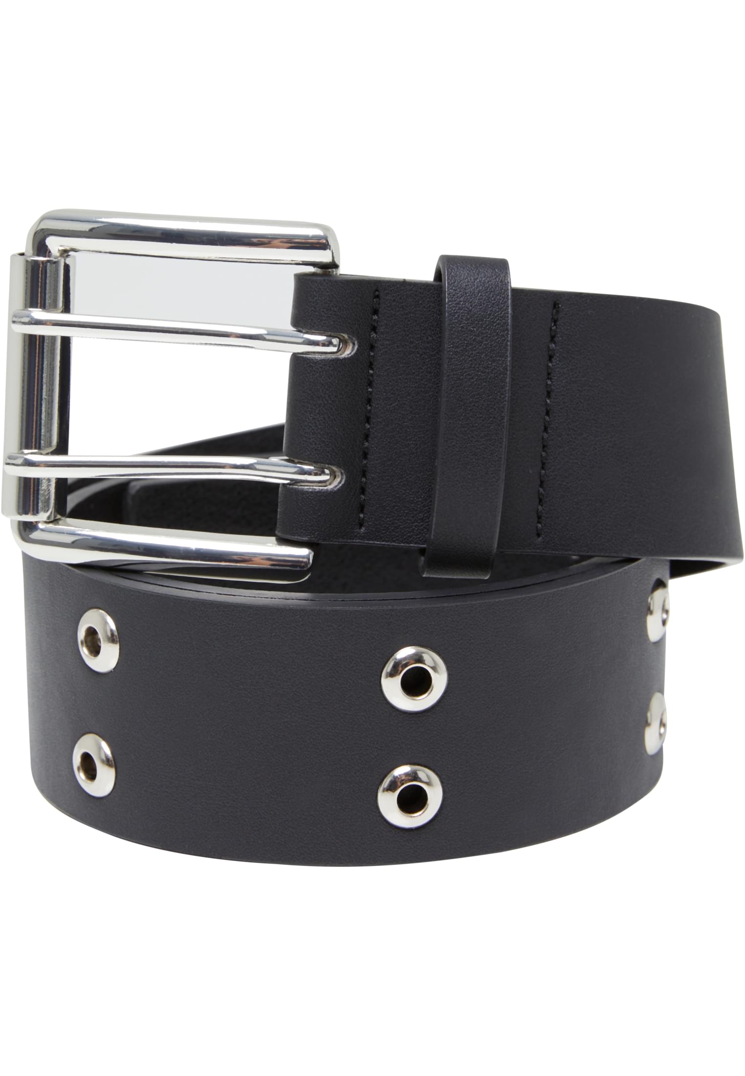 Double Eyelet PU Belt | black