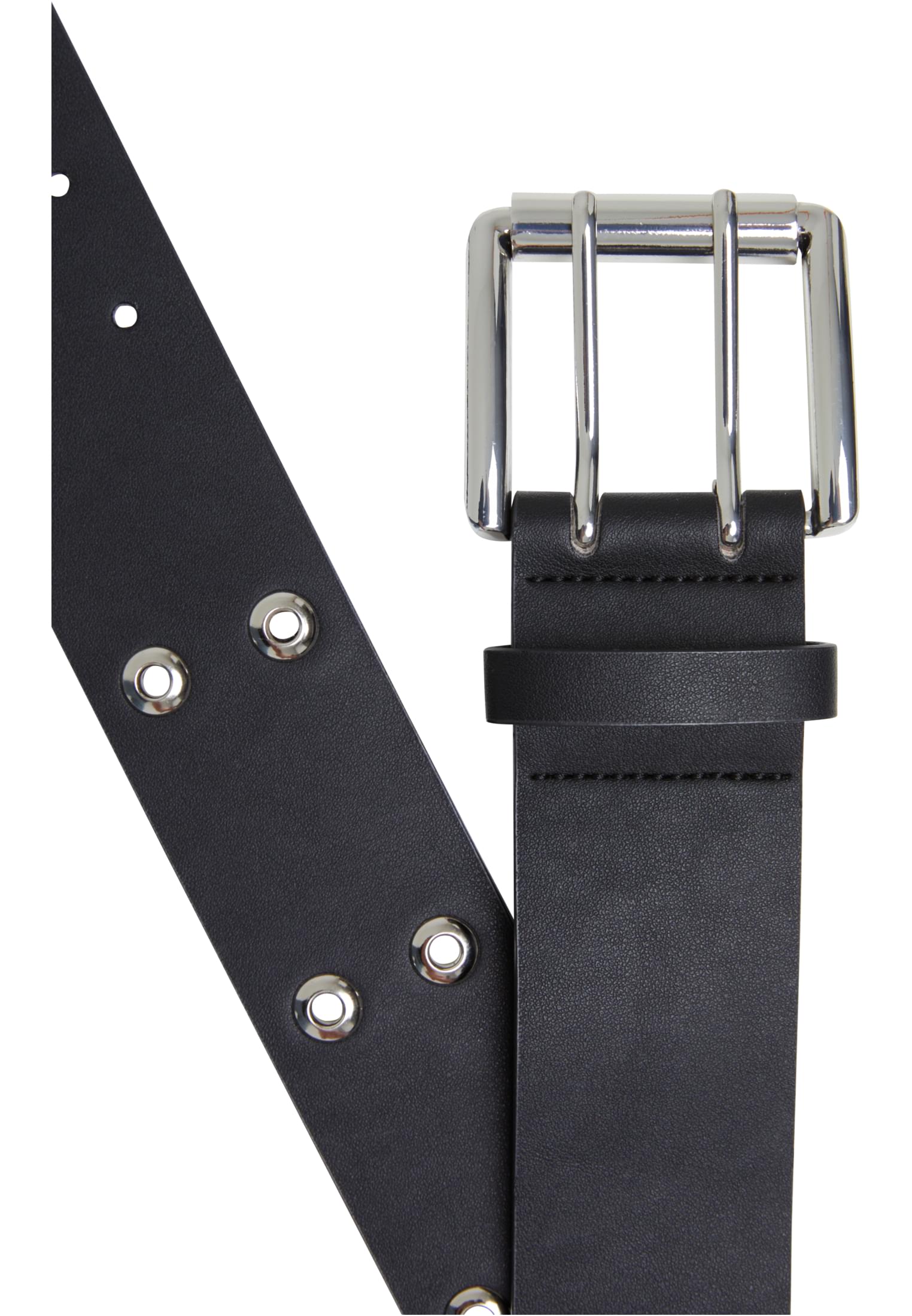 Double Eyelet PU Belt | black