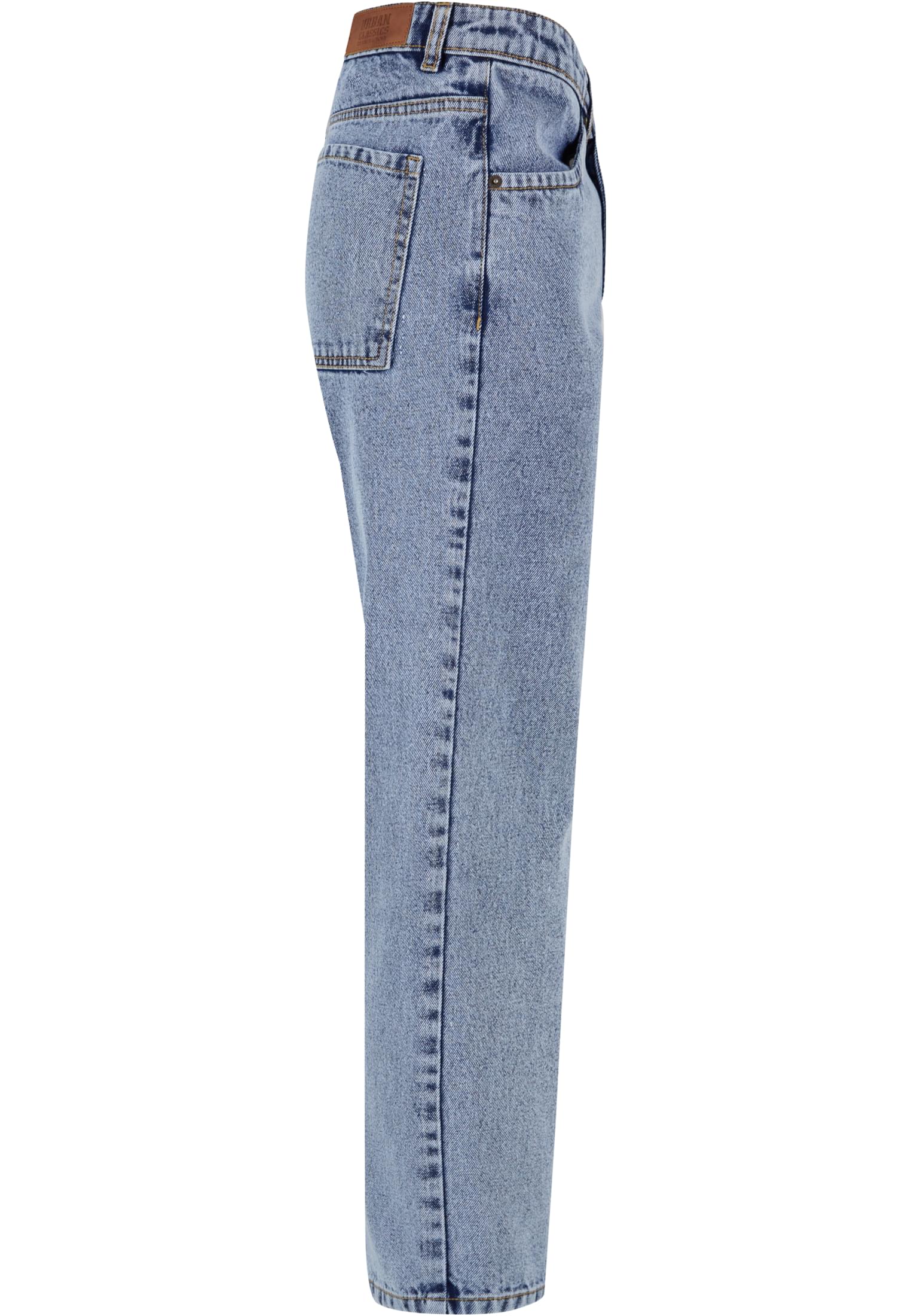 Ladies Cropped Straight Leg Denim Pants | tinted lightblue washed