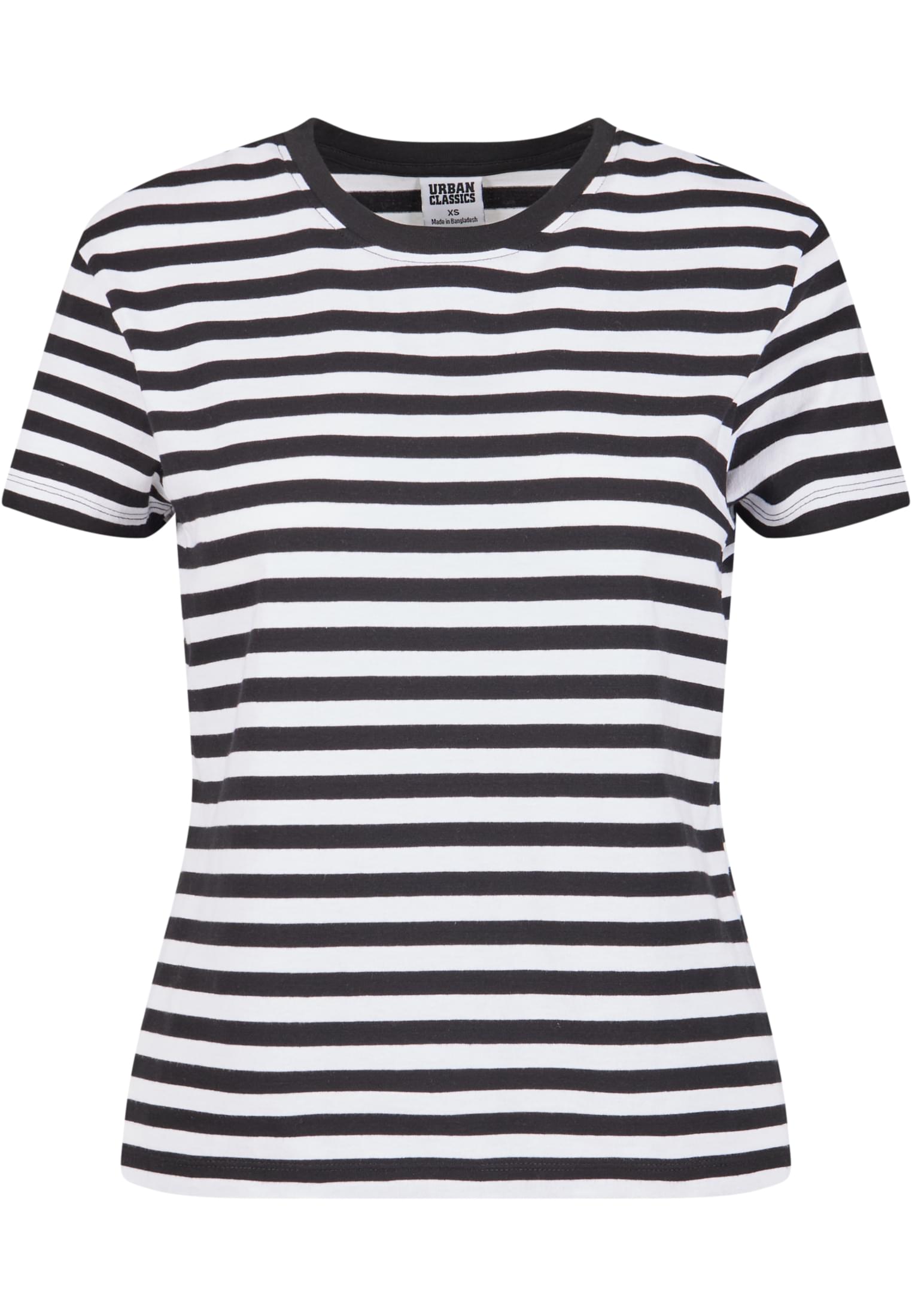 Ladies Regular Striped Tee | white/black