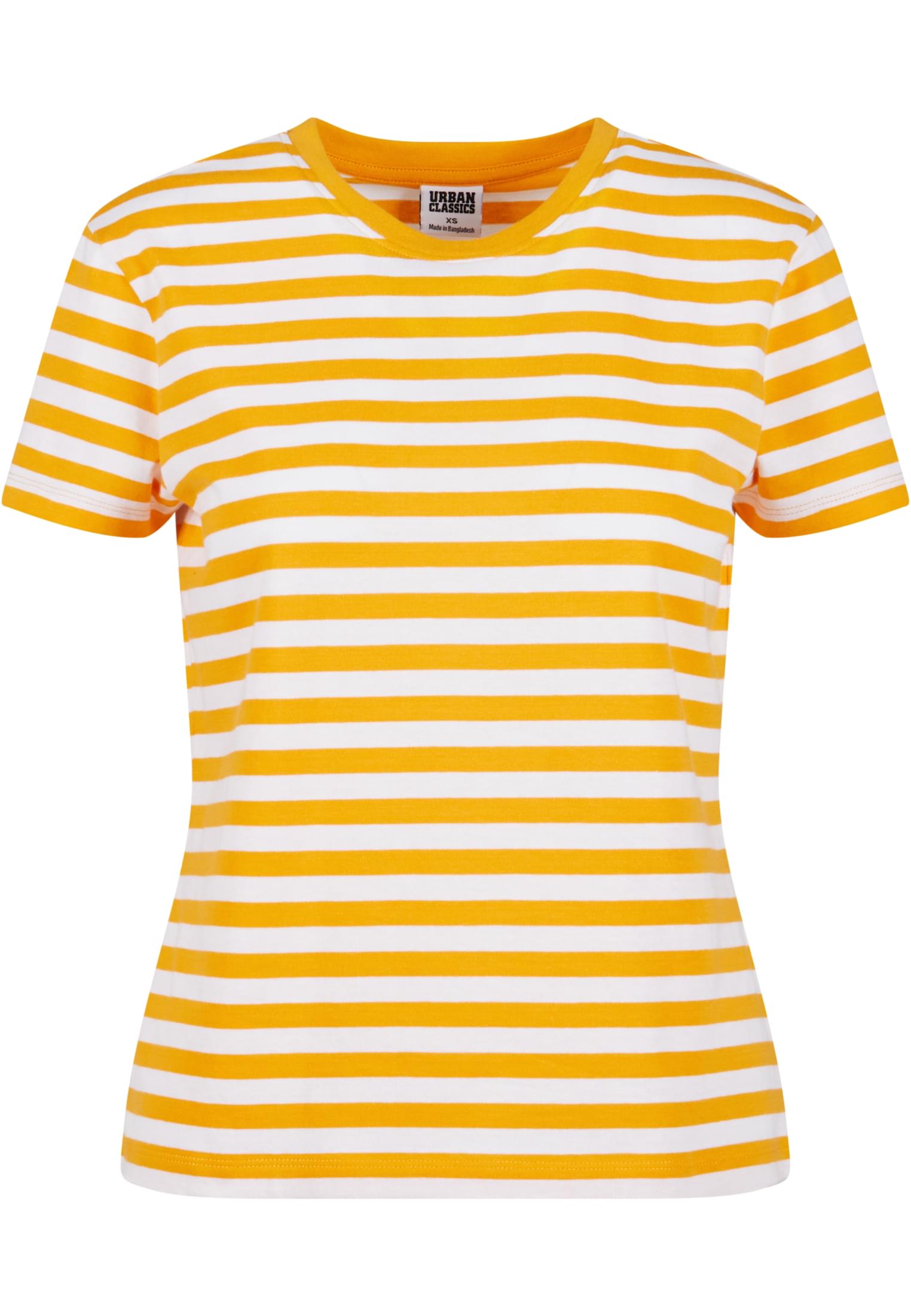 Ladies Regular Striped Tee | white/magicmango