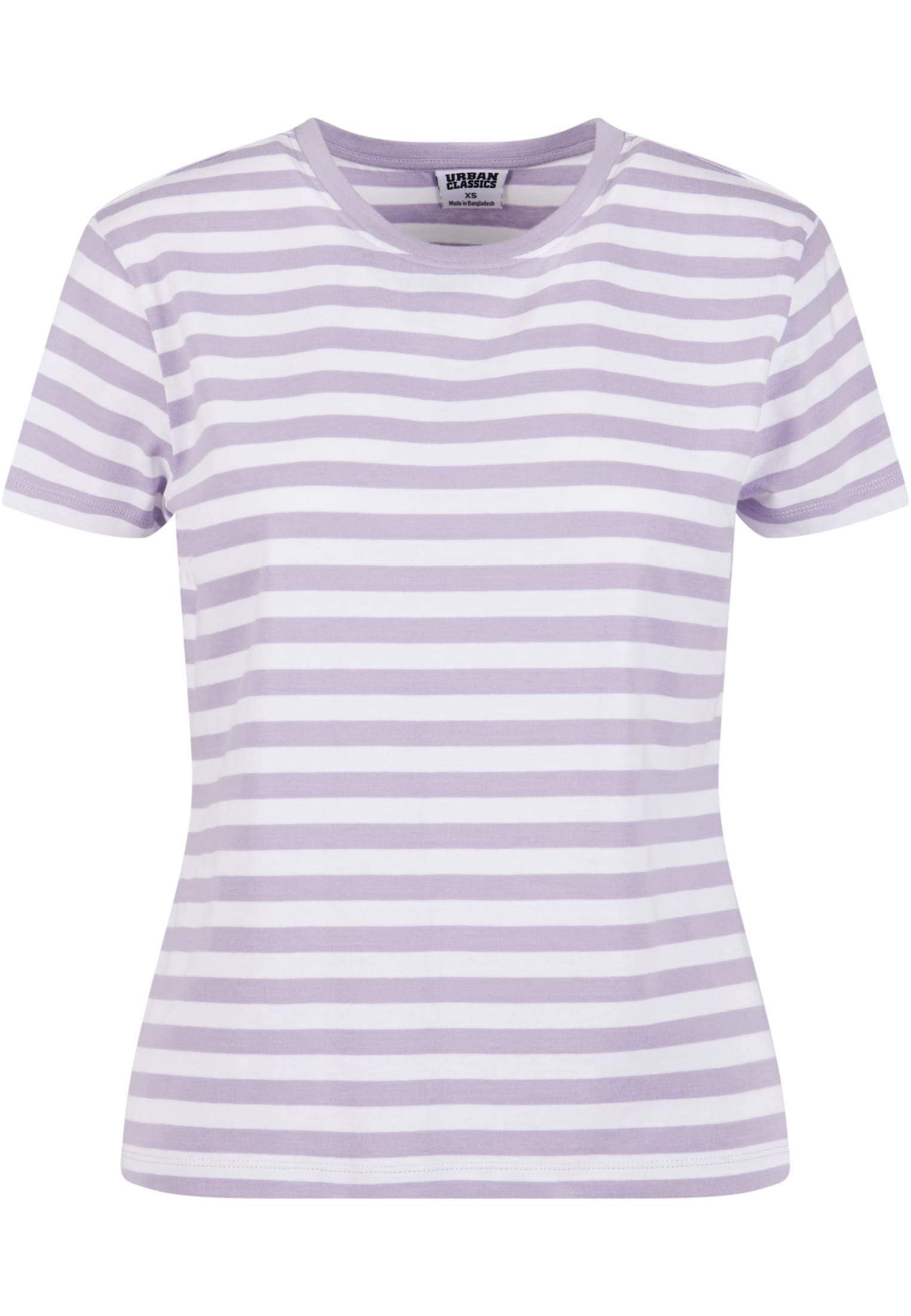 Ladies Regular Striped Tee | white/dustylilac