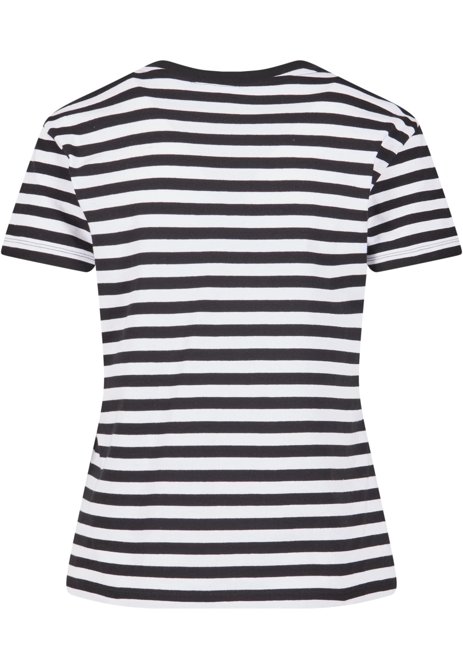 Ladies Regular Striped Tee | white/black