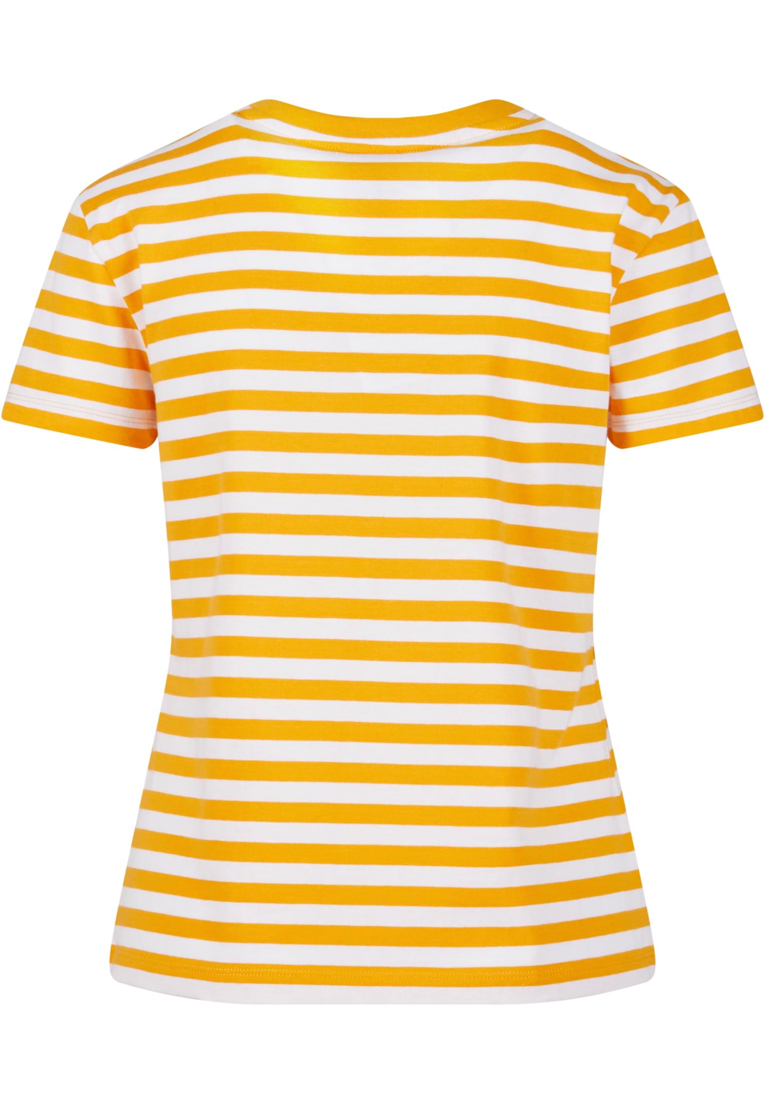 Ladies Regular Striped Tee | white/magicmango