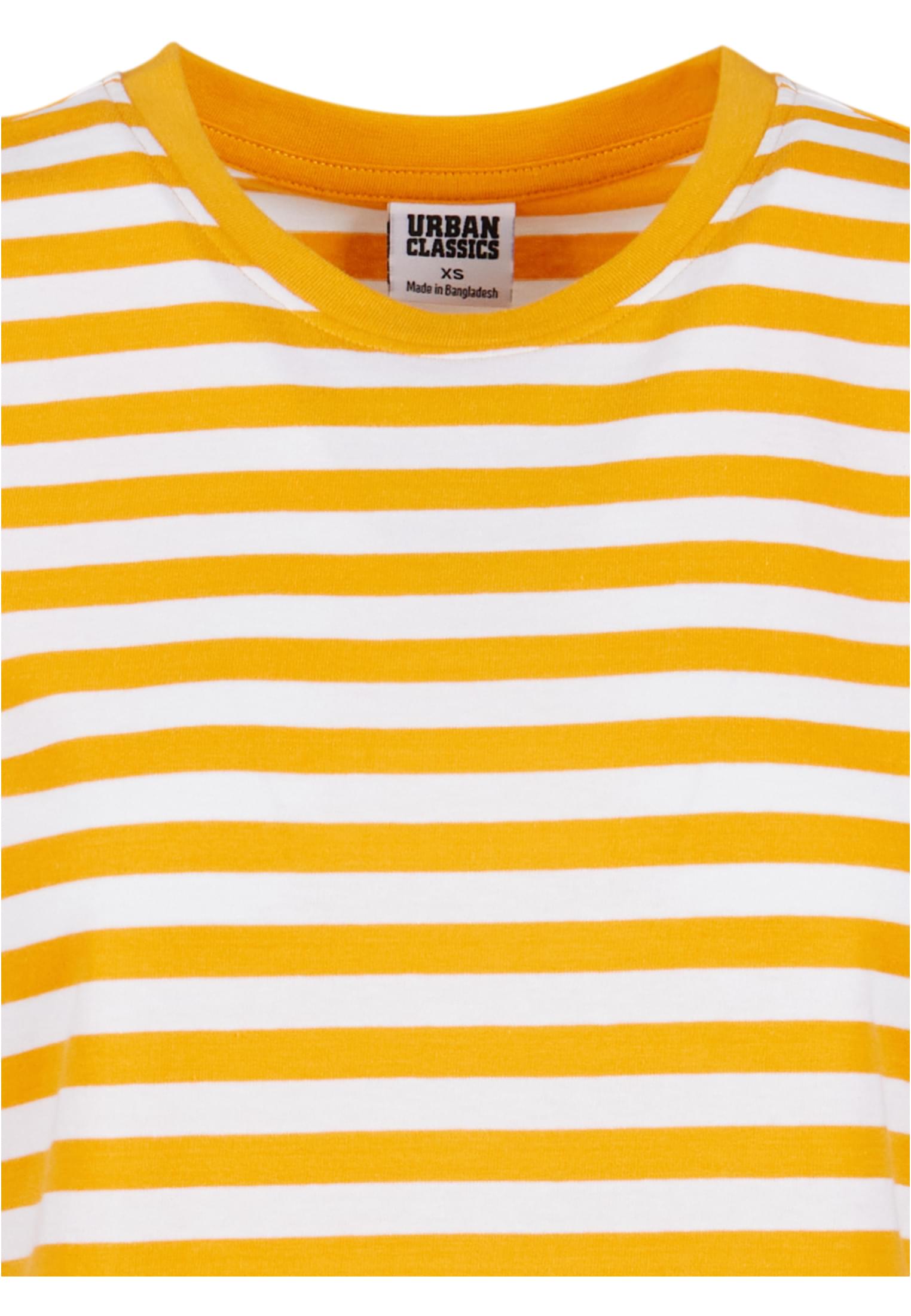 Ladies Regular Striped Tee | white/magicmango