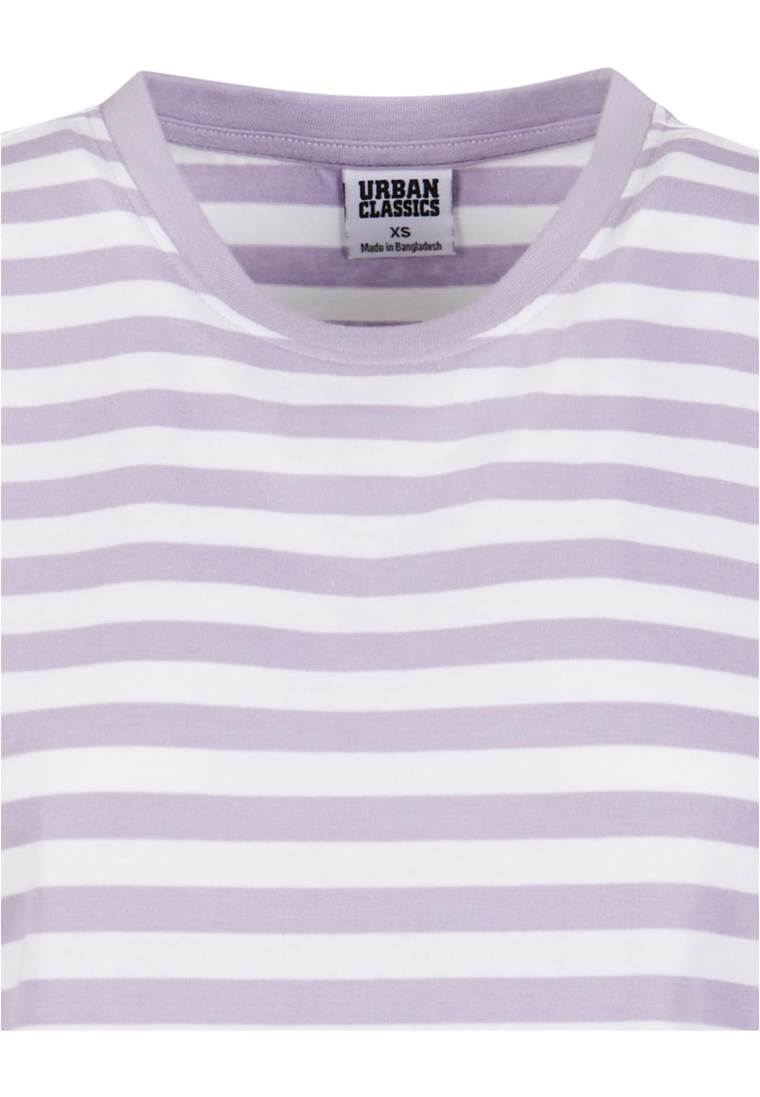 Ladies Regular Striped Tee | white/dustylilac