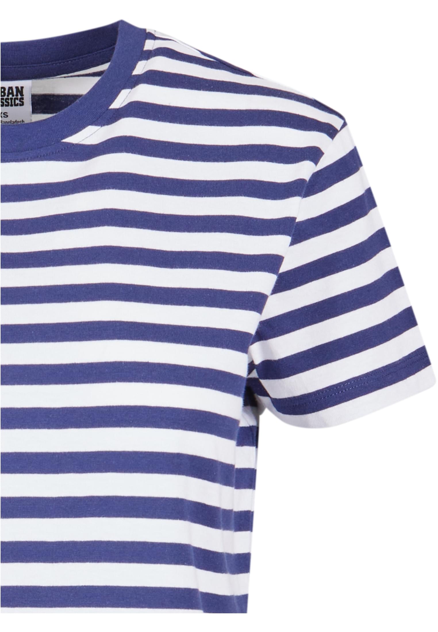 Ladies Regular Striped Tee | white/darkblue