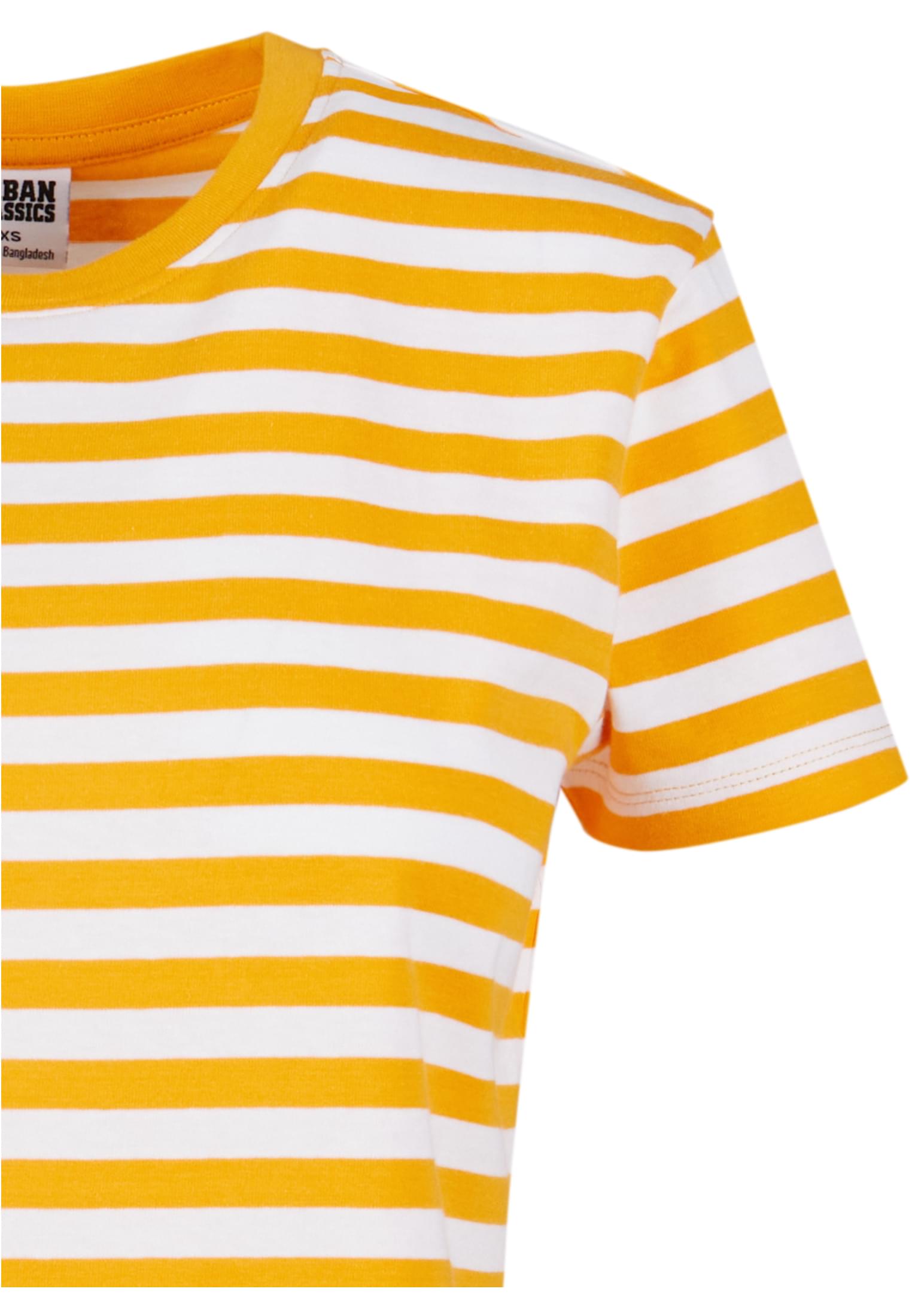 Ladies Regular Striped Tee | white/magicmango