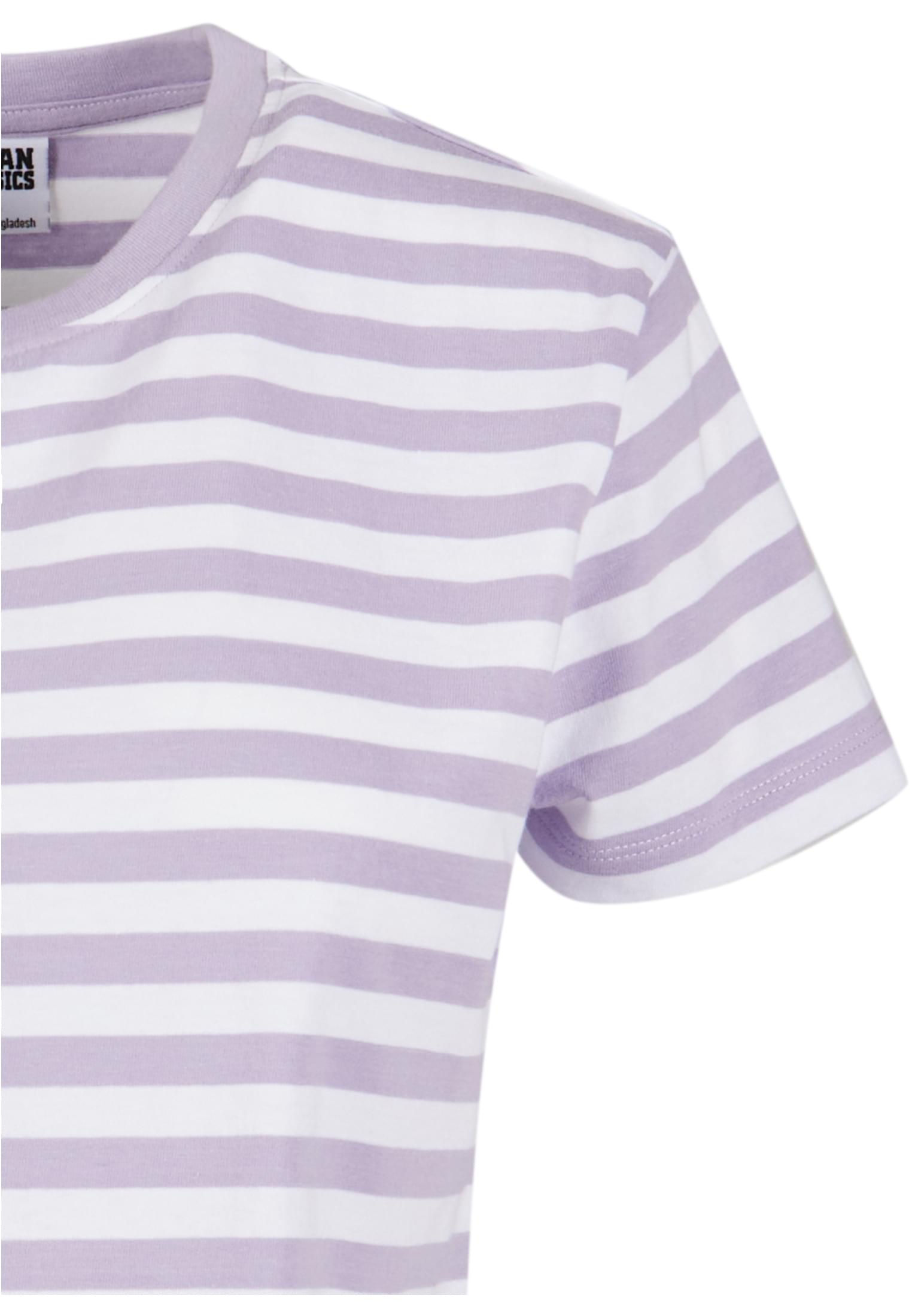 Ladies Regular Striped Tee | white/dustylilac