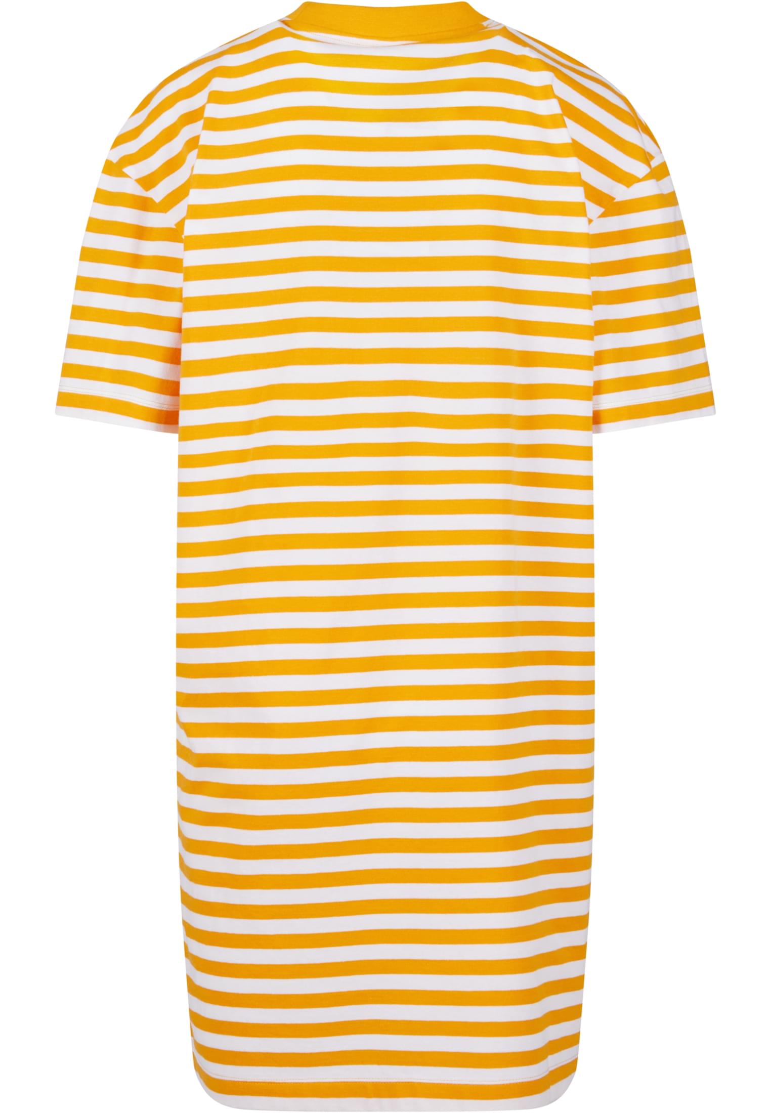 Ladies Oversized Striped Tee Dress | white/magicmango