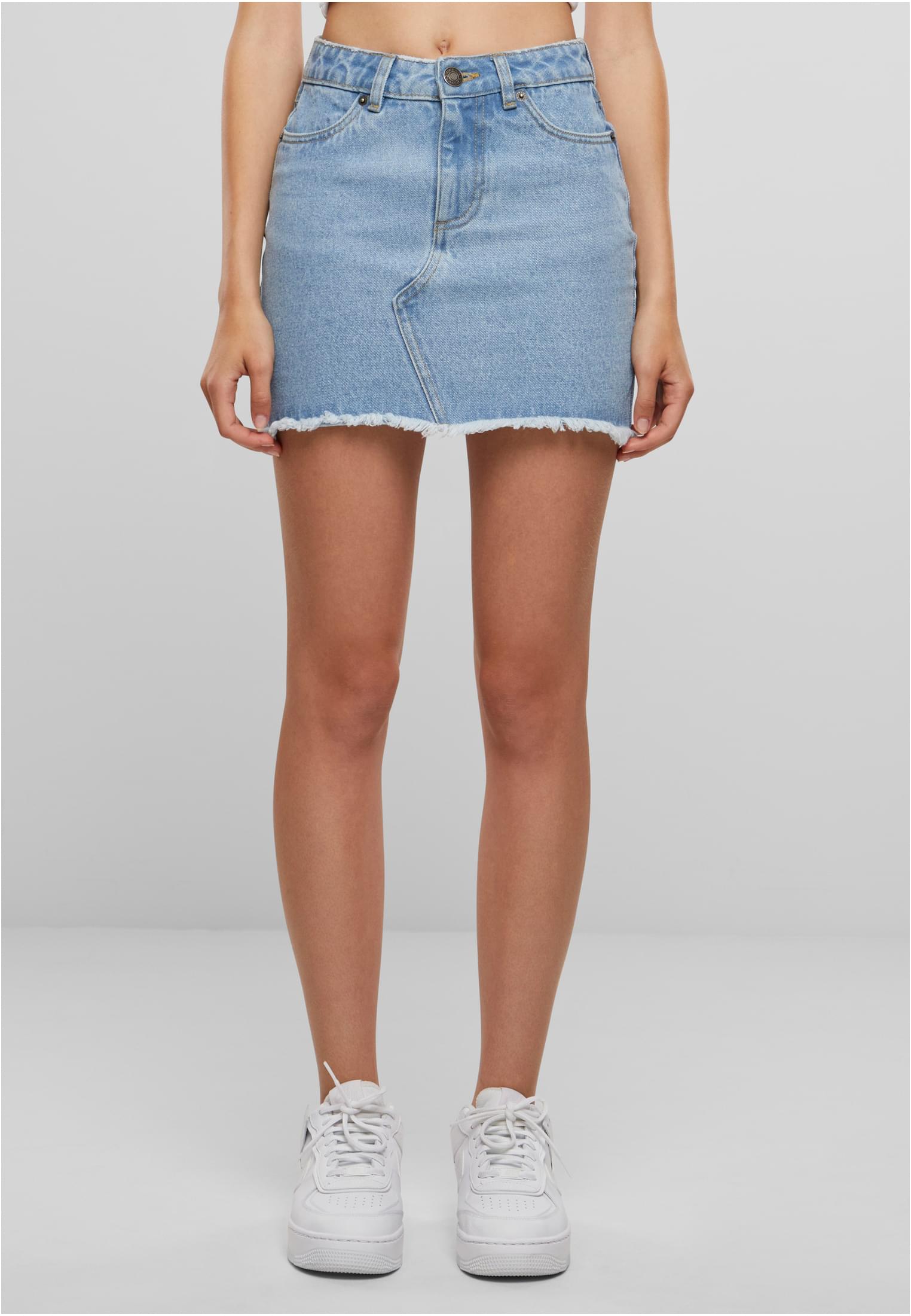 Ladies Heavy Mini Denim Skirt | new light blue washed