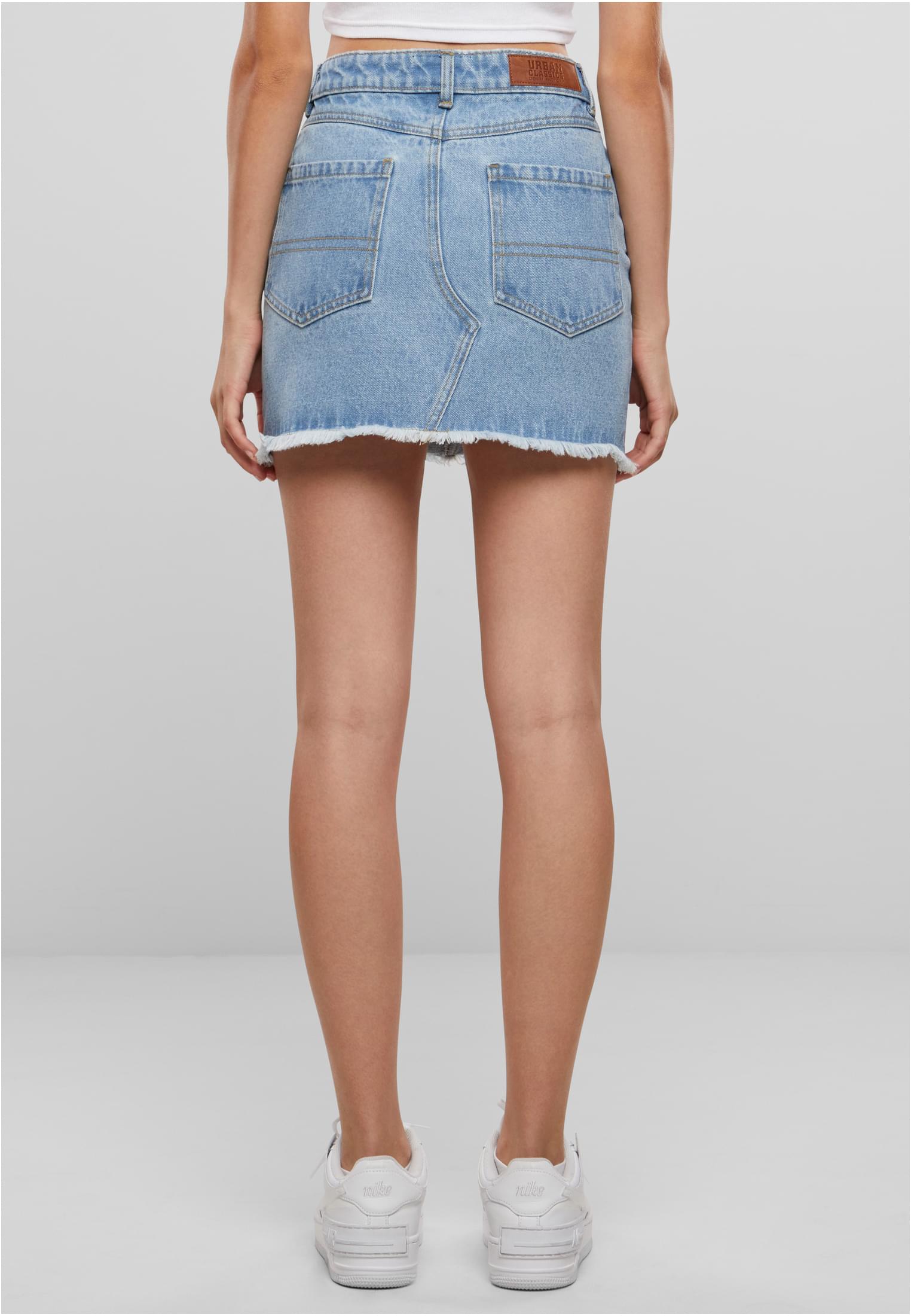 Ladies Heavy Mini Denim Skirt | new light blue washed