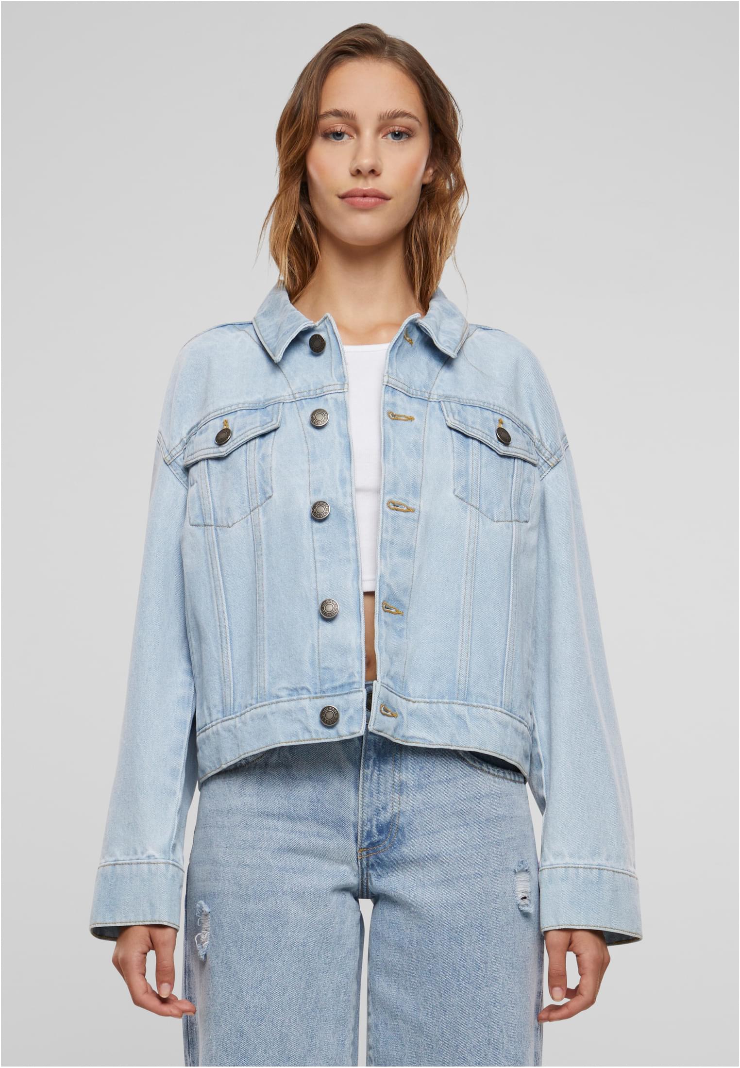 Ladies 80‘s Oversized Denim Jacket | new light blue washed