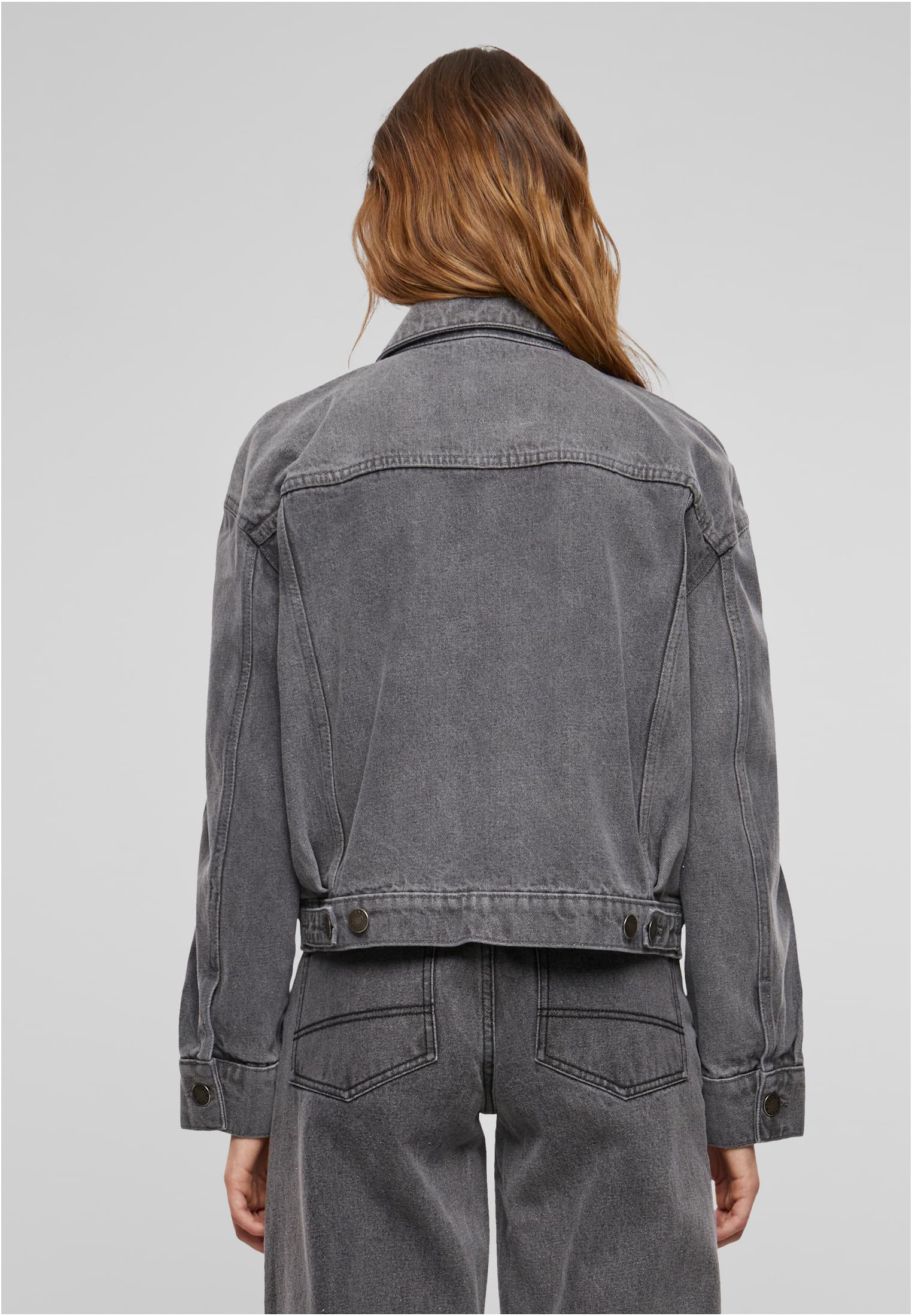 Ladies 80‘s Oversized Denim Jacket | new grey washed