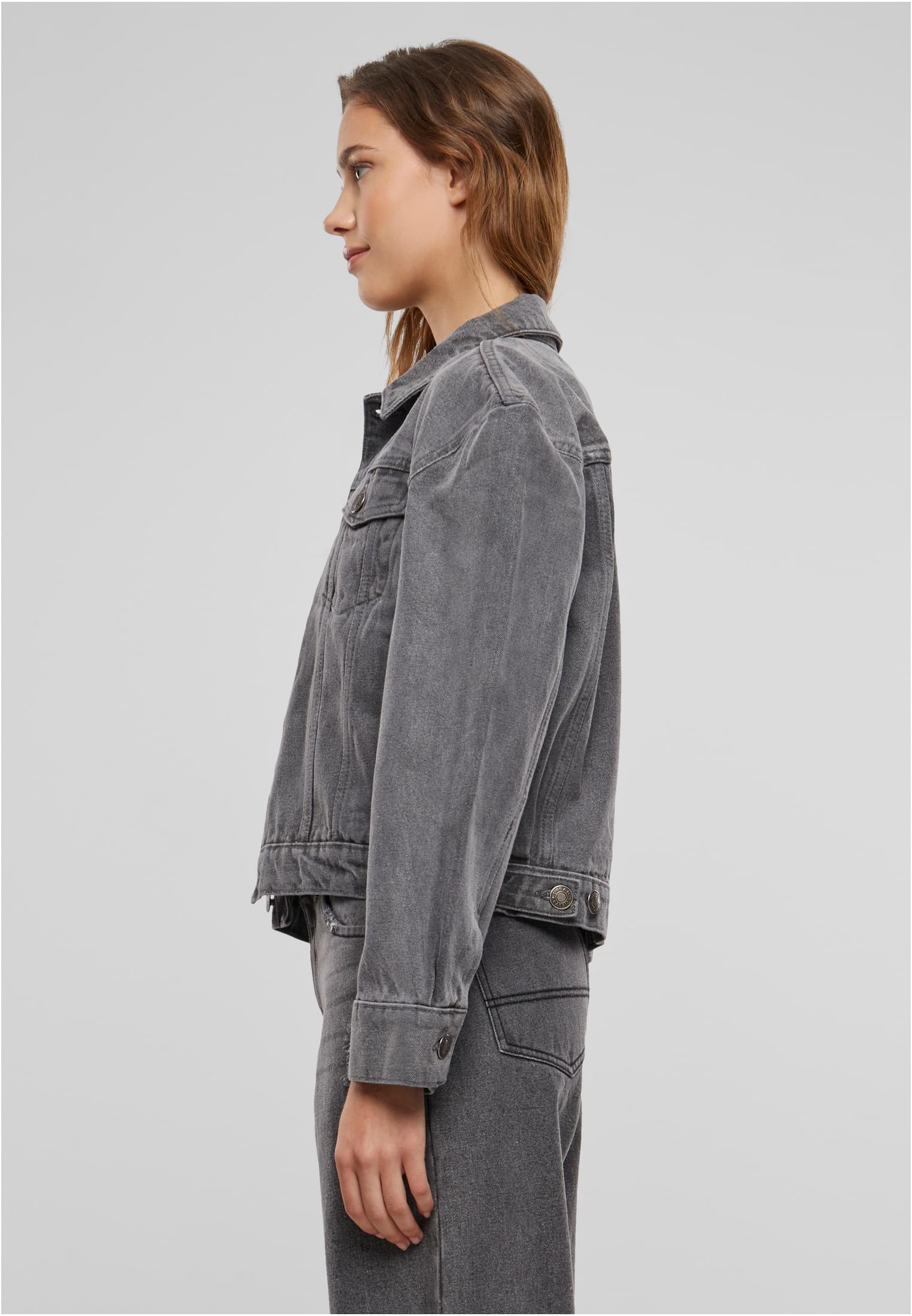 Ladies 80‘s Oversized Denim Jacket | new grey washed