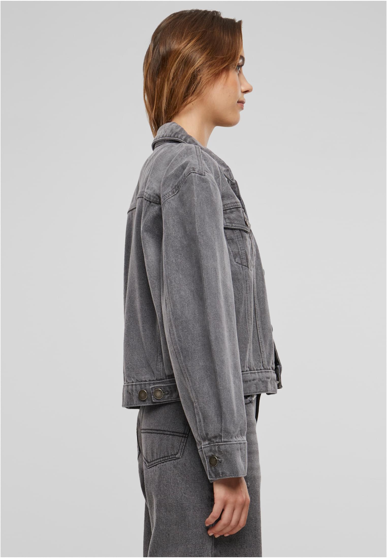 Ladies 80‘s Oversized Denim Jacket | new grey washed