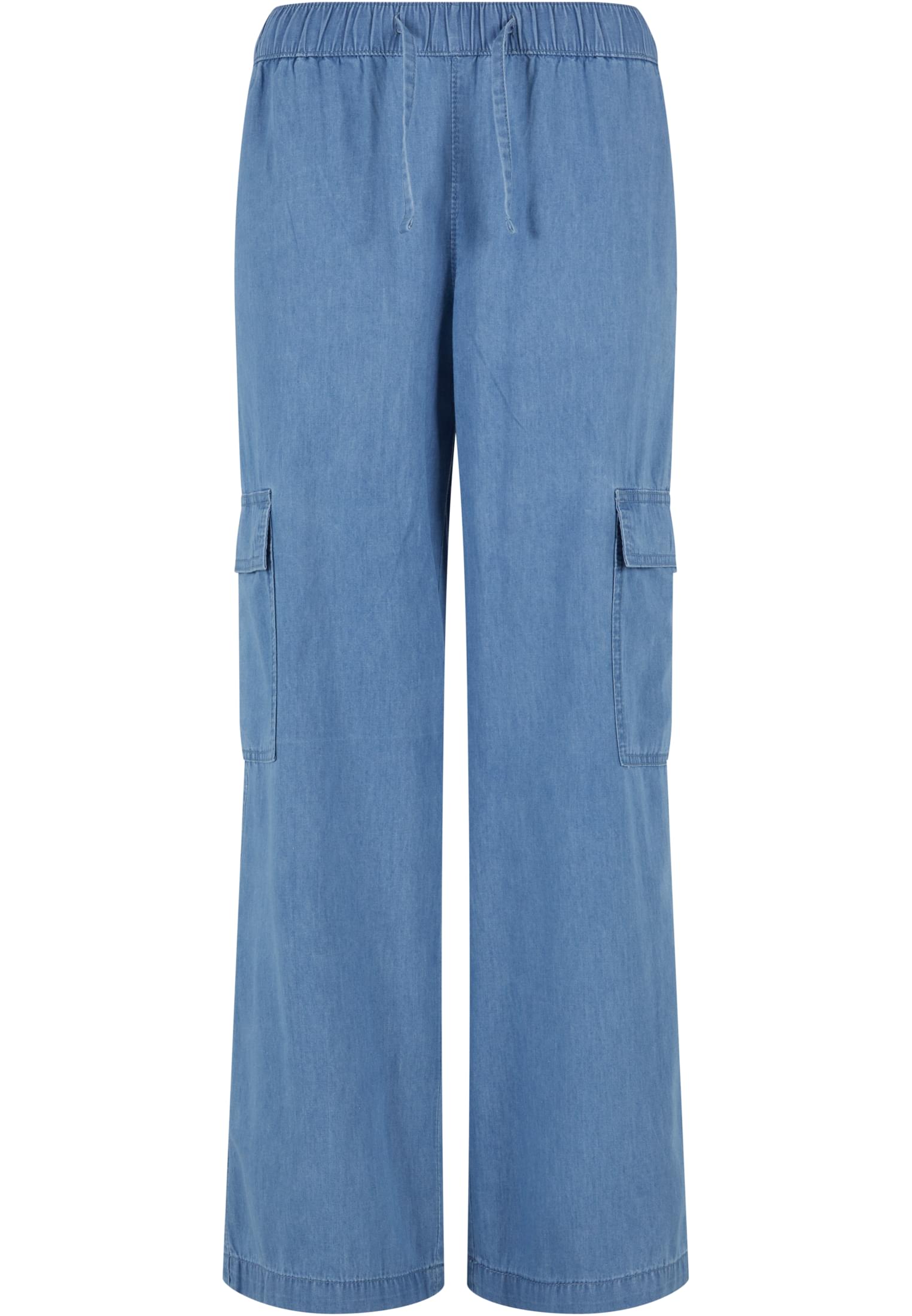 Ladies Light Denim Cargo Pants | skyblue washed