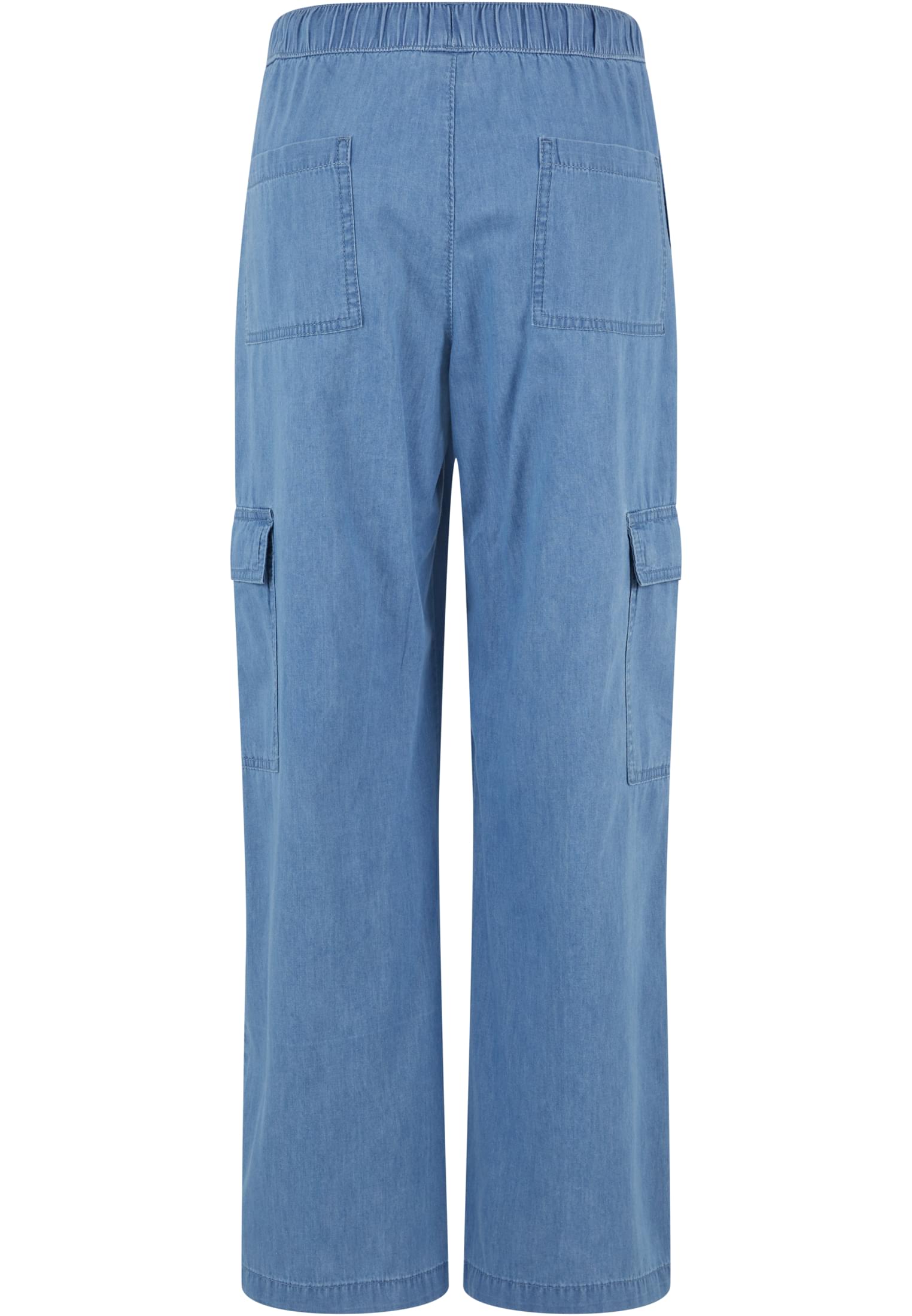 Ladies Light Denim Cargo Pants | skyblue washed