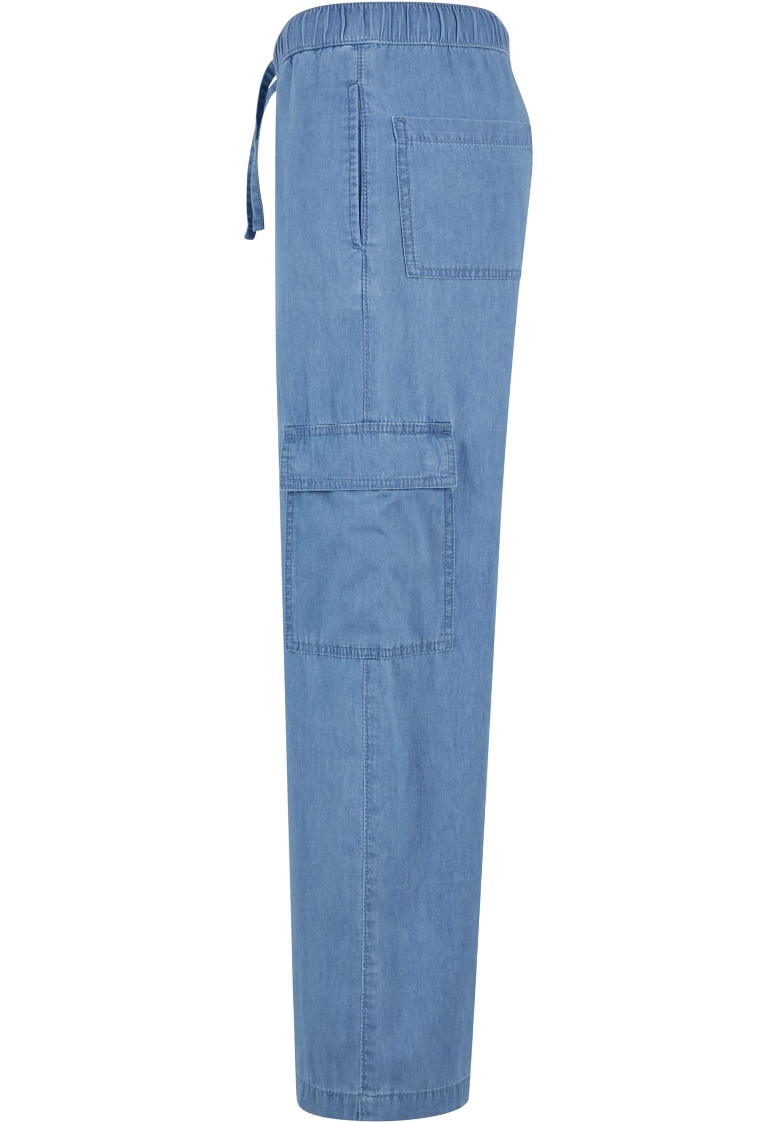 Ladies Light Denim Cargo Pants | skyblue washed