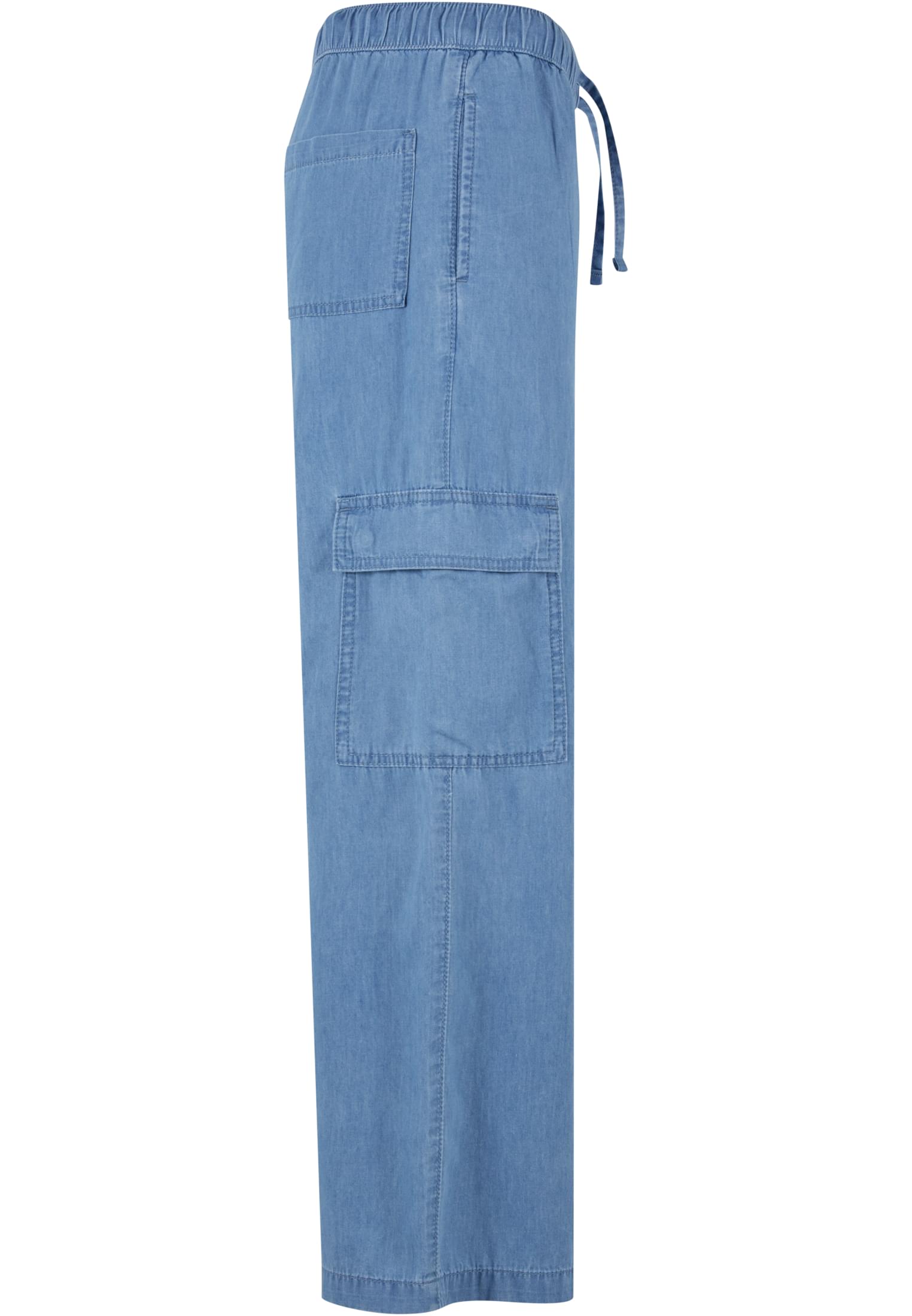 Ladies Light Denim Cargo Pants | skyblue washed