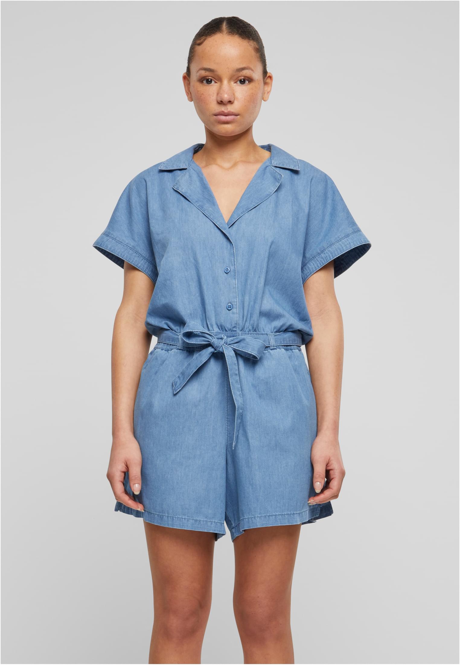 Ladies Light Denim Resort Jumpsuit | skyblue washed