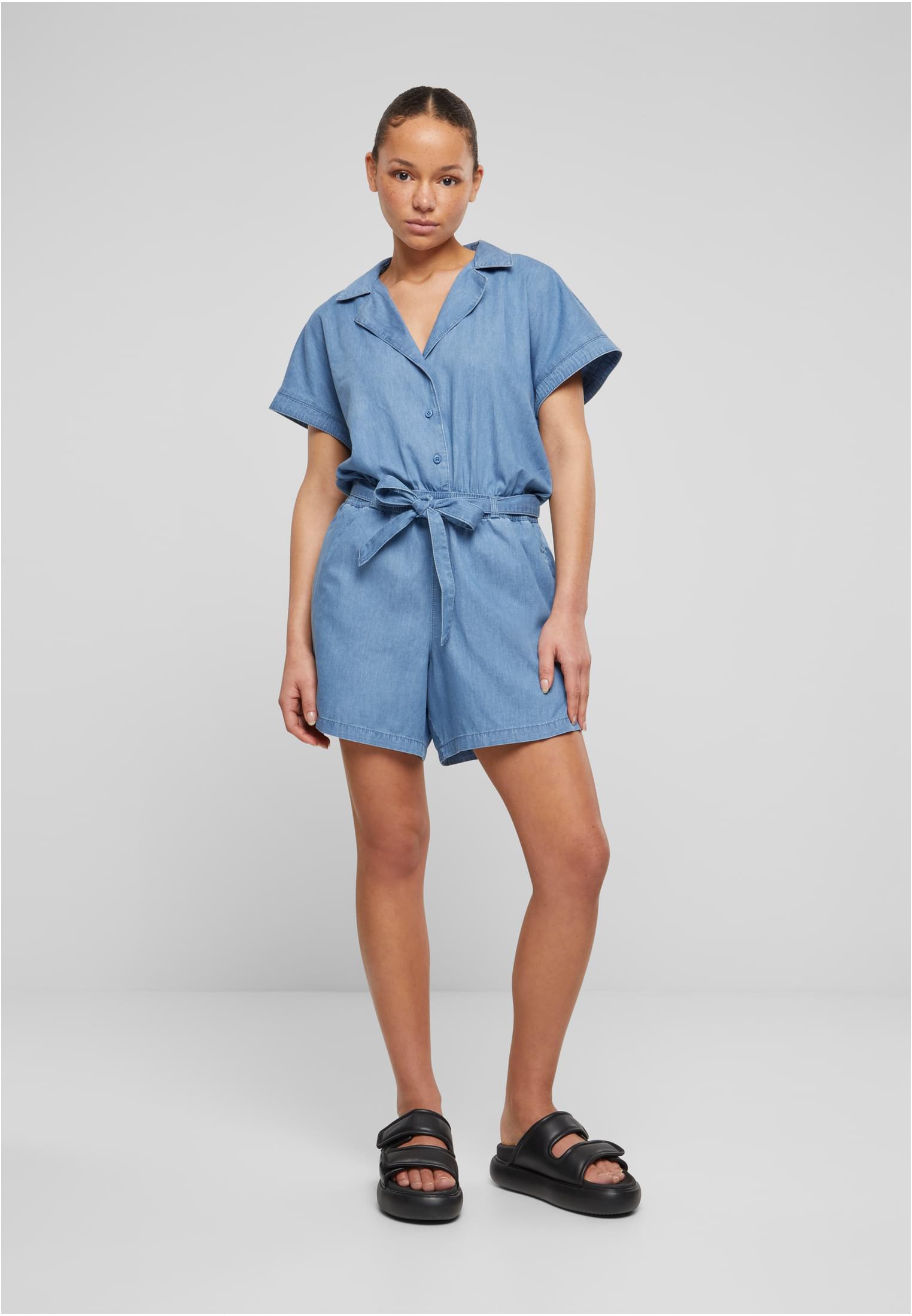 Ladies Light Denim Resort Jumpsuit | skyblue washed