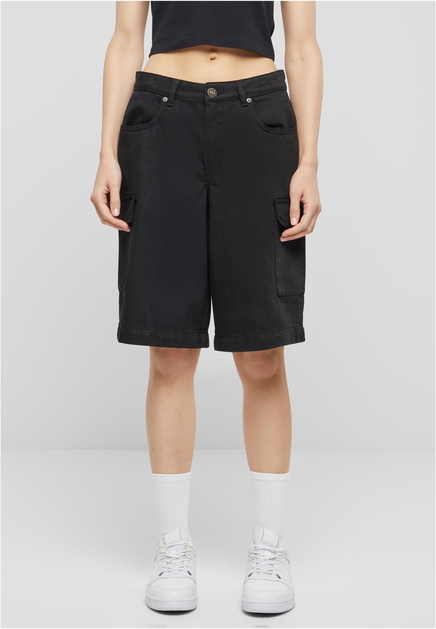 Ladies Cotton Cargo Bermuda | black