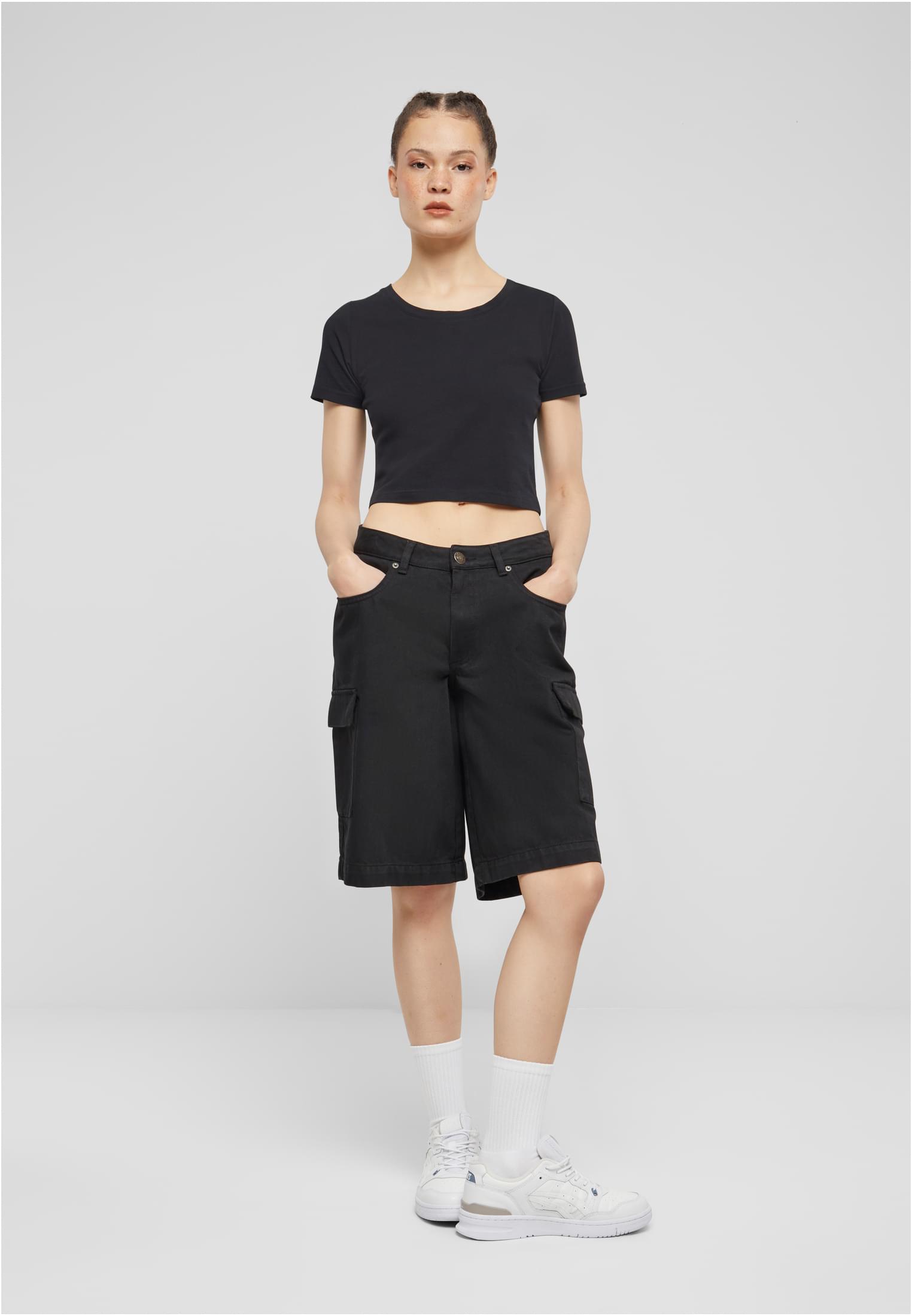 Ladies Cotton Cargo Bermuda | black