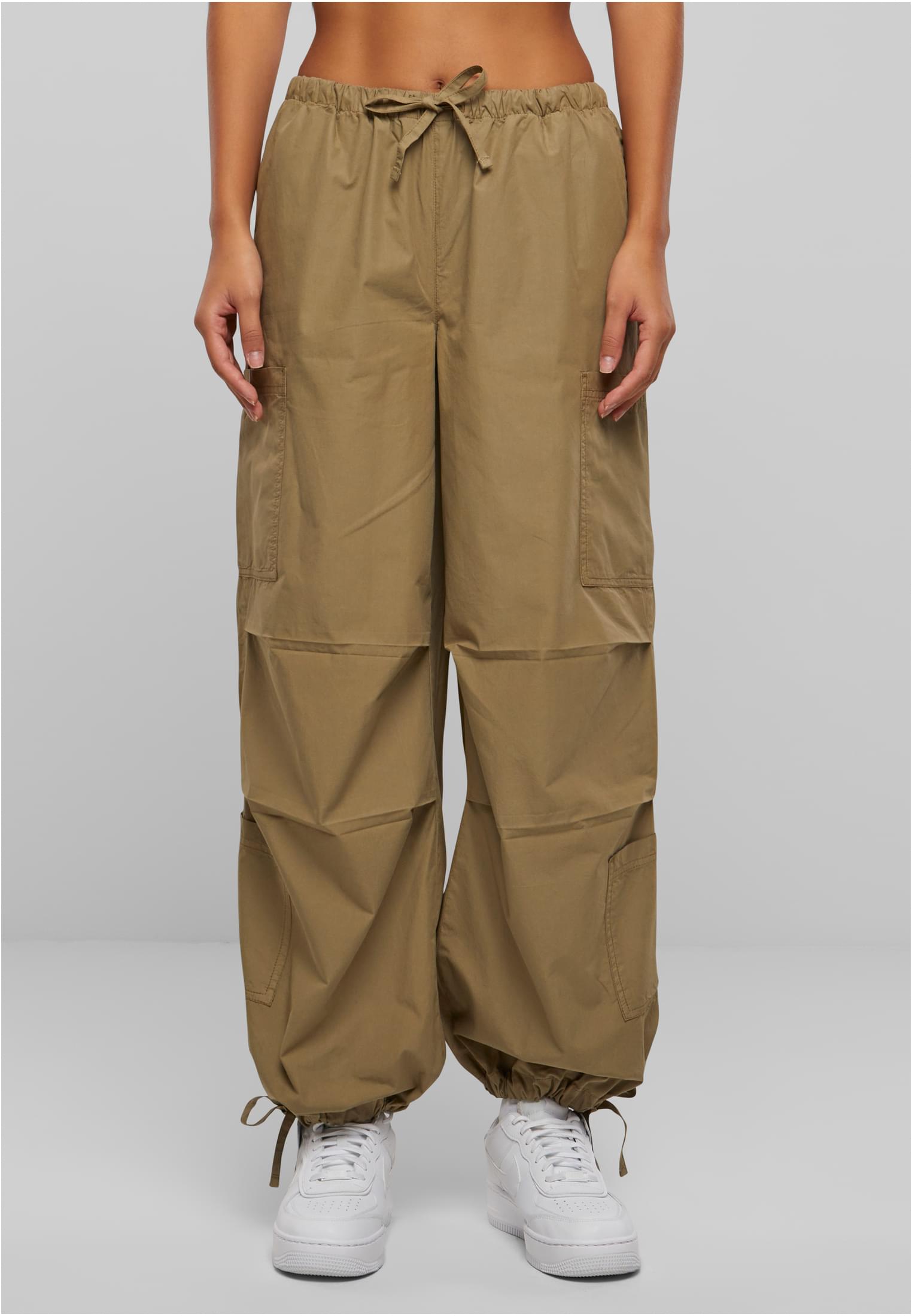 Ladies Cotton Cargo Parashute Pants | khaki