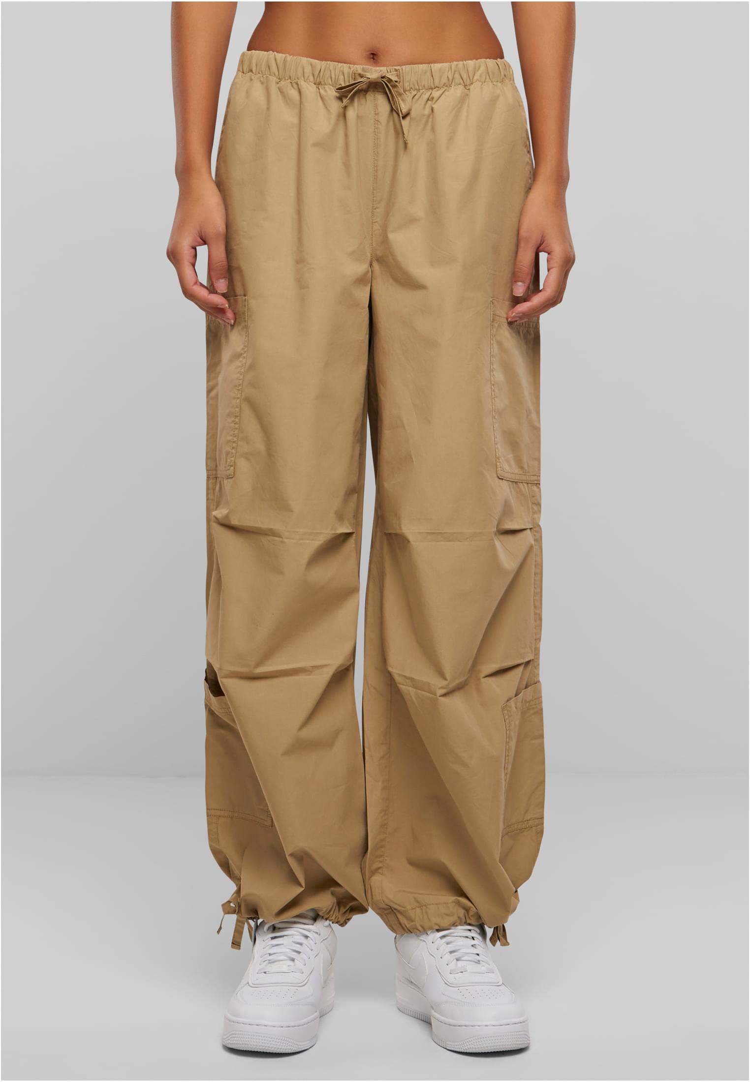 Ladies Cotton Cargo Parashute Pants | unionbeige