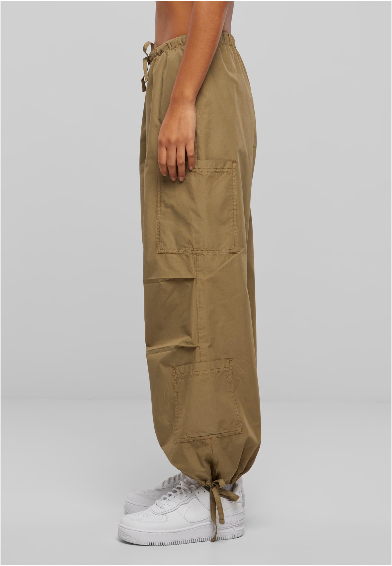 Ladies Cotton Cargo Parashute Pants | khaki