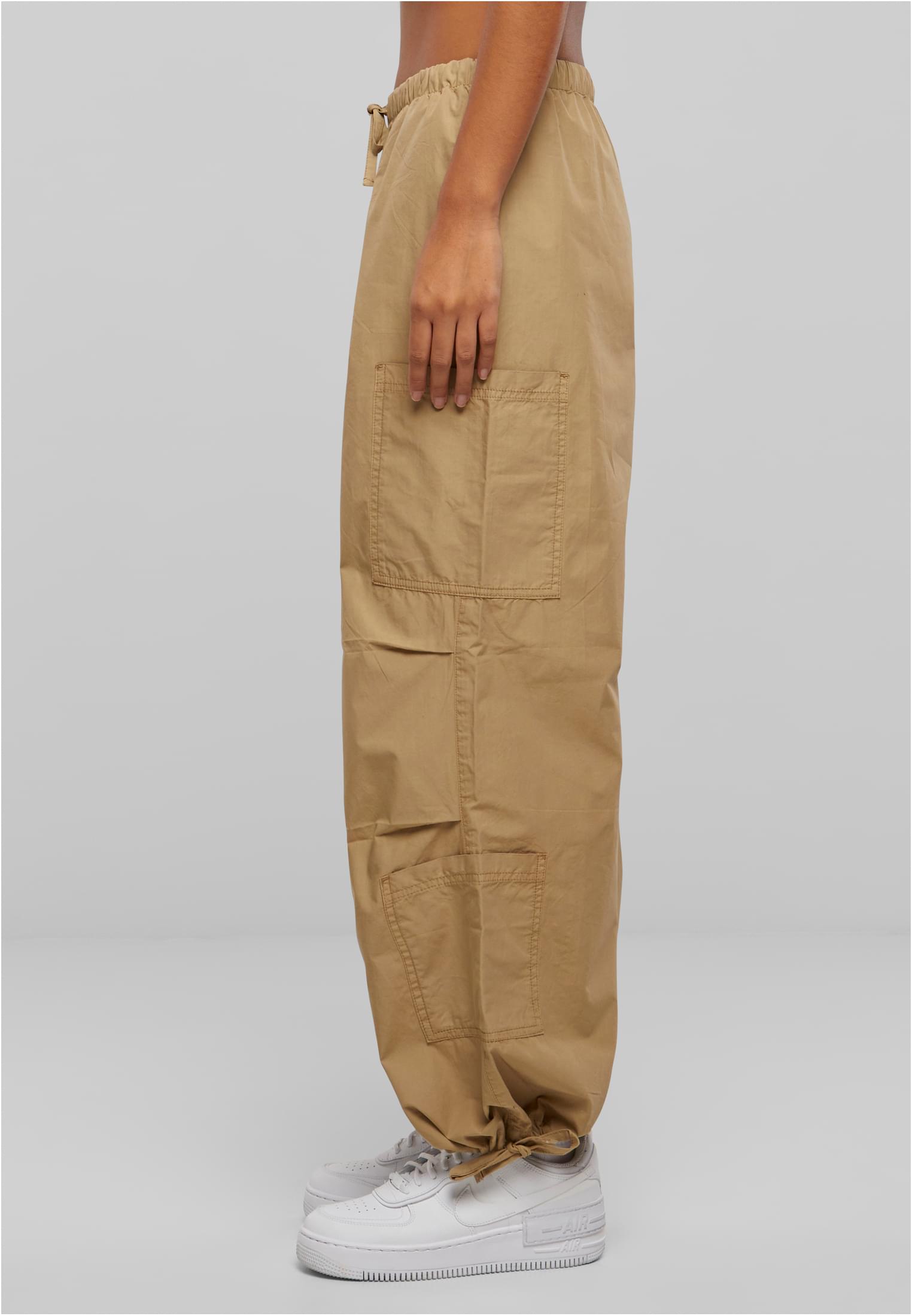 Ladies Cotton Cargo Parashute Pants | unionbeige