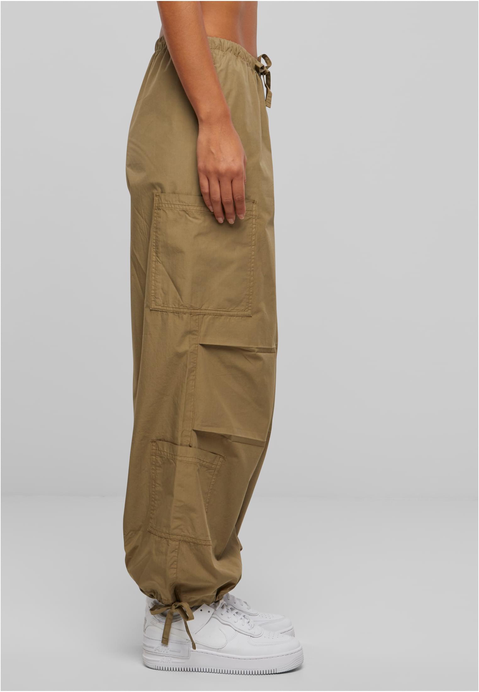 Ladies Cotton Cargo Parashute Pants | khaki