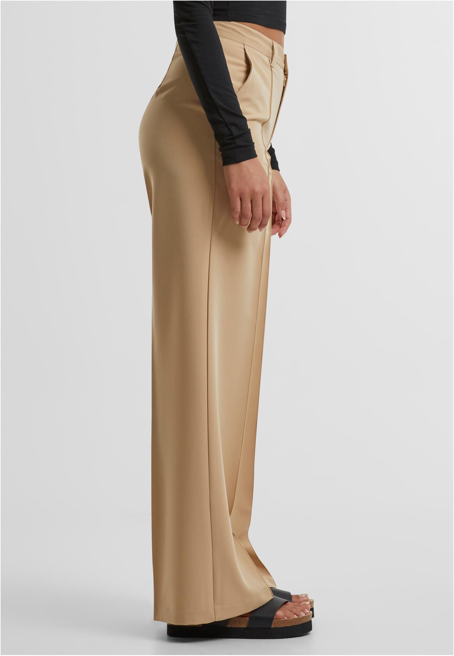 Ladies Wide Pleated Pants | unionbeige