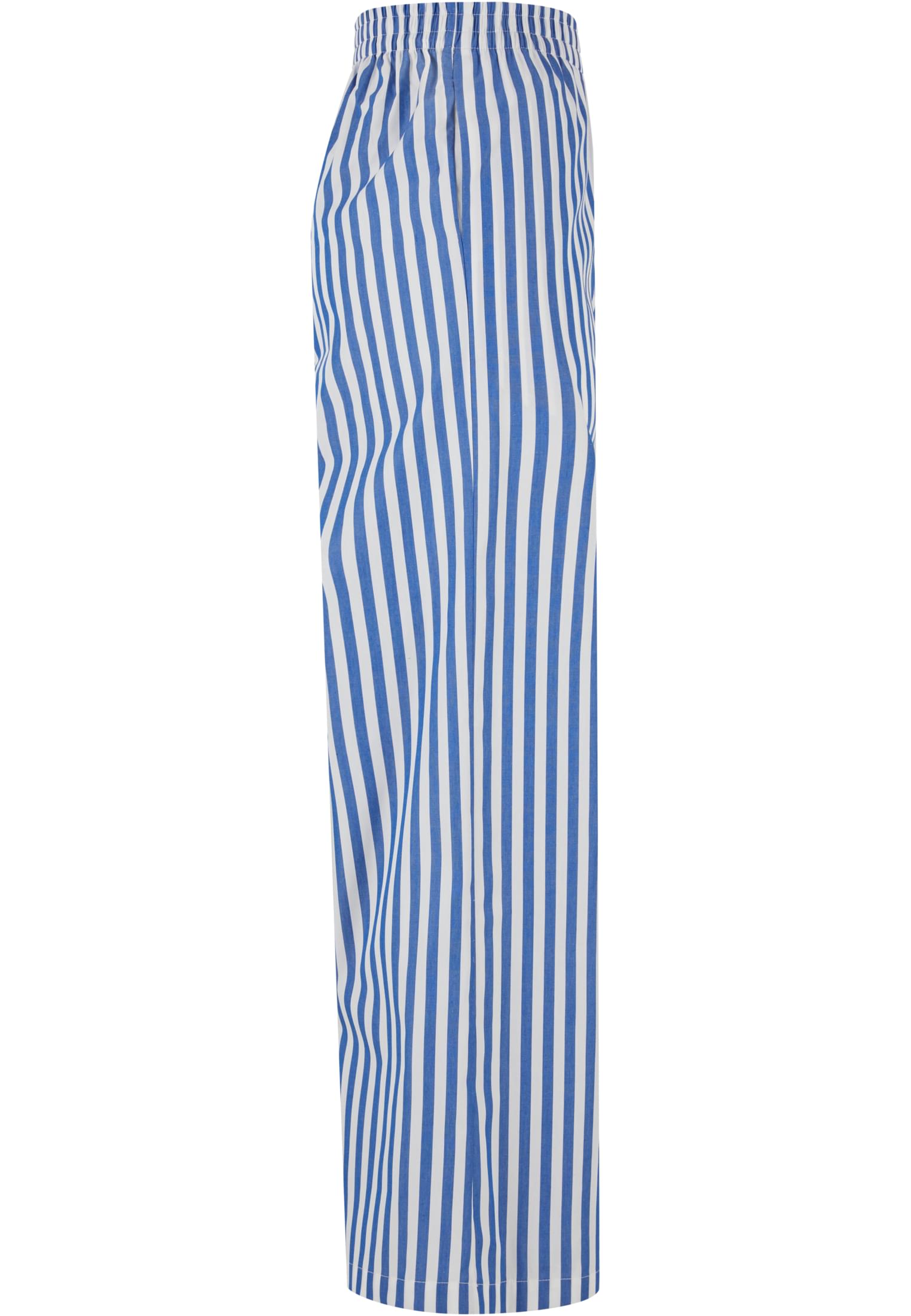 Ladies Striped Loose Pants | white/blue