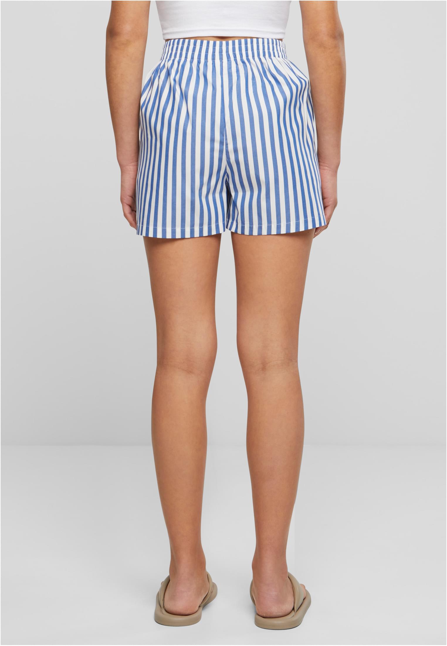 Ladies Striped Shorts | white/blue