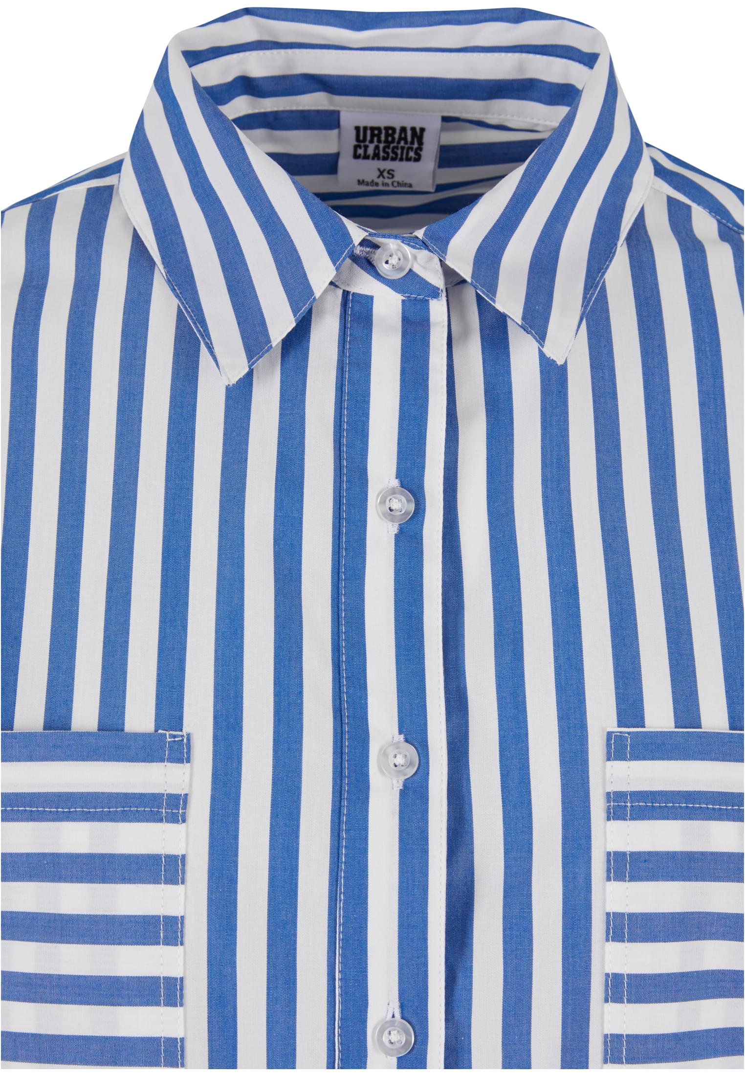 Ladies Striped Relaxed Shirt | white/blue