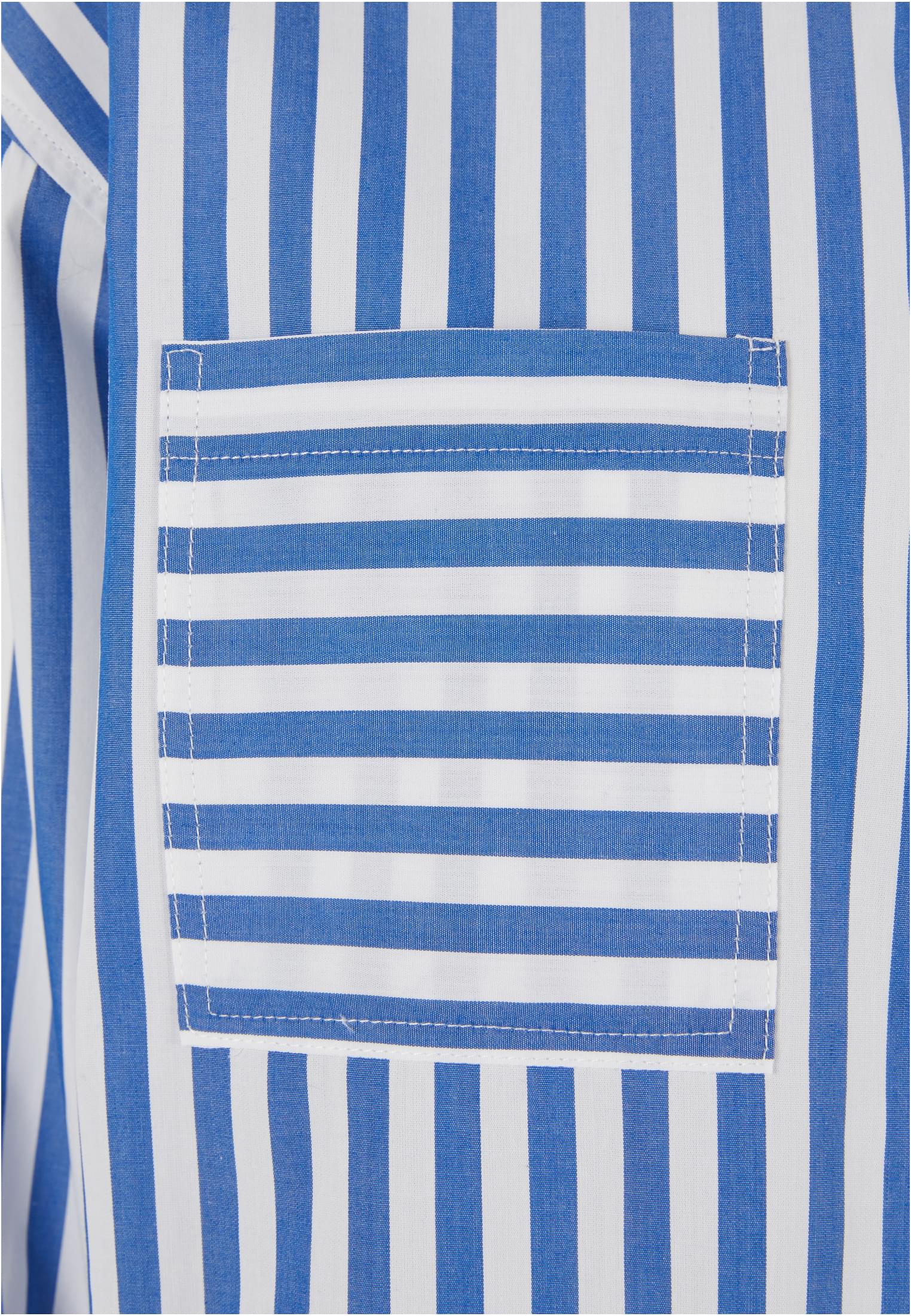 Ladies Striped Relaxed Shirt | white/blue