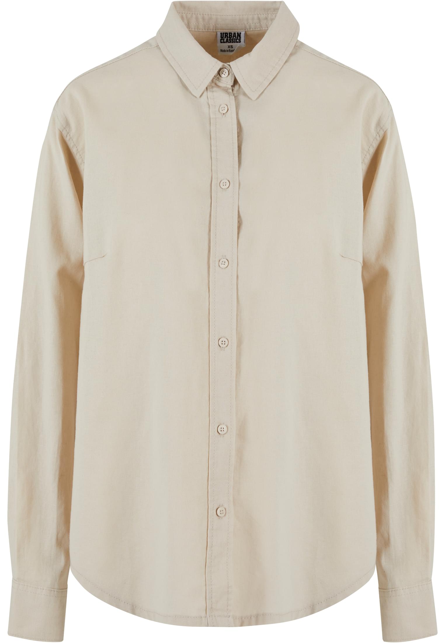 Ladies Linen Mixed Oversized Shirt | softseagrass