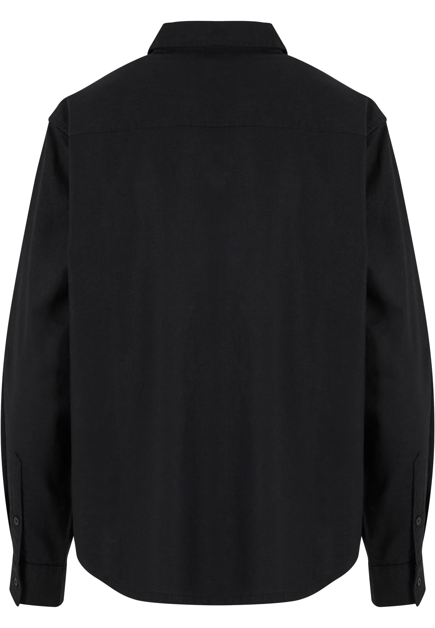 Ladies Linen Mixed Oversized Shirt | black