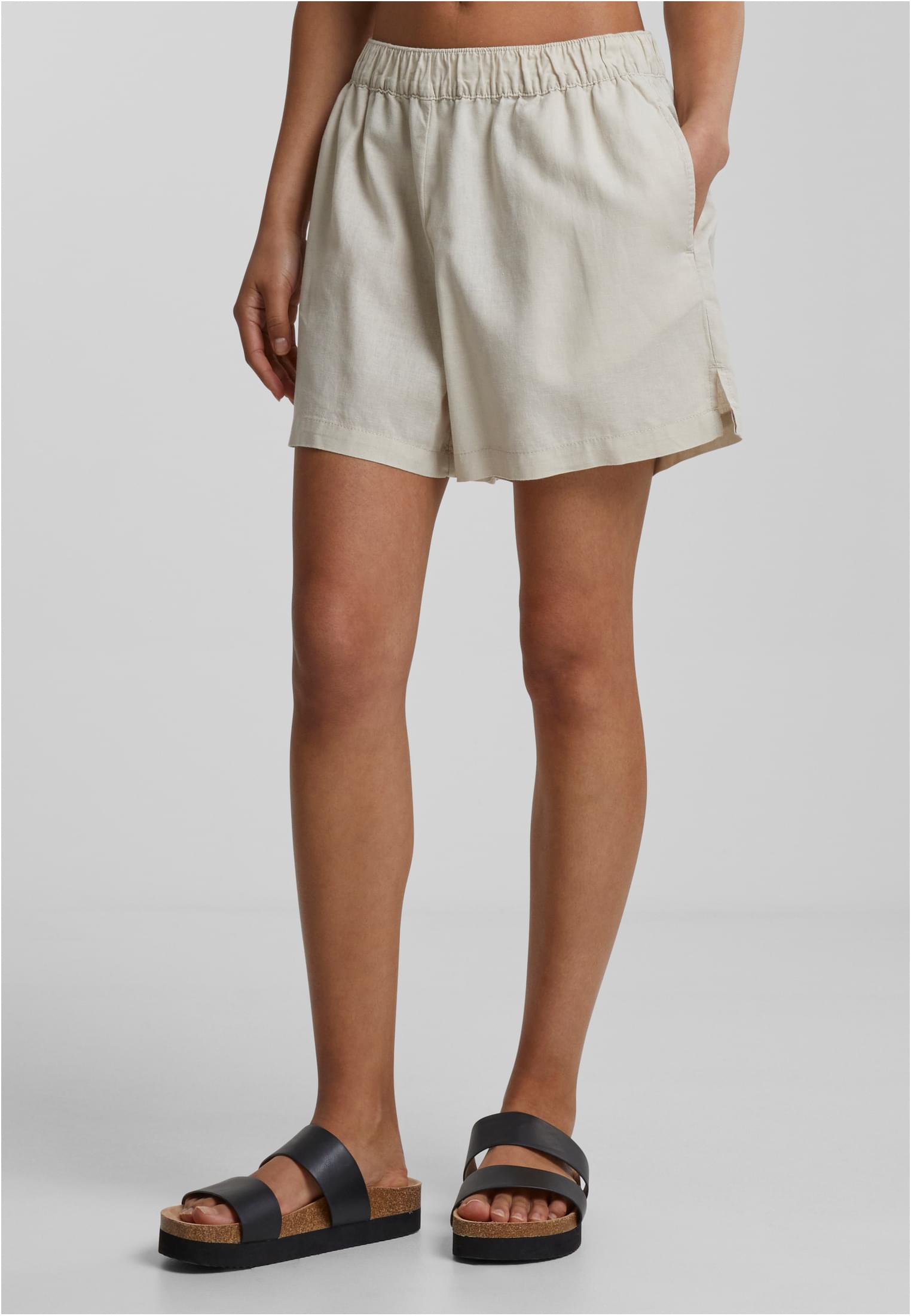 Ladies Linen Mixed Boxer Shorts | softseagrass