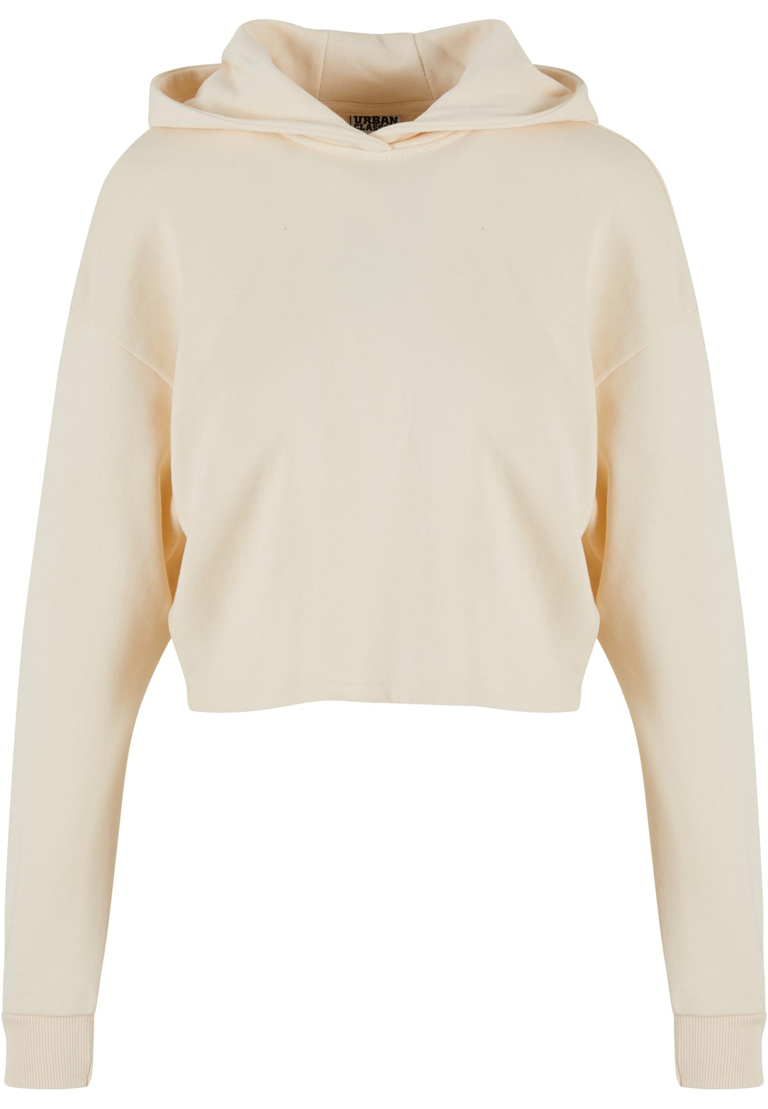 Ladies Oversized Cropped Light Terry Hoodie | whitesand