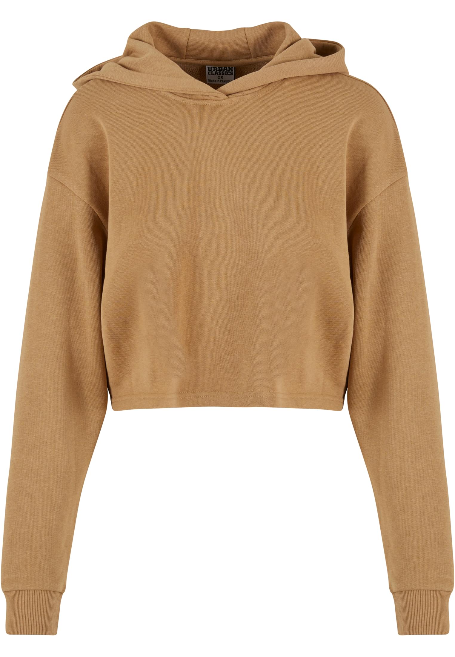 Ladies Oversized Cropped Light Terry Hoodie | unionbeige