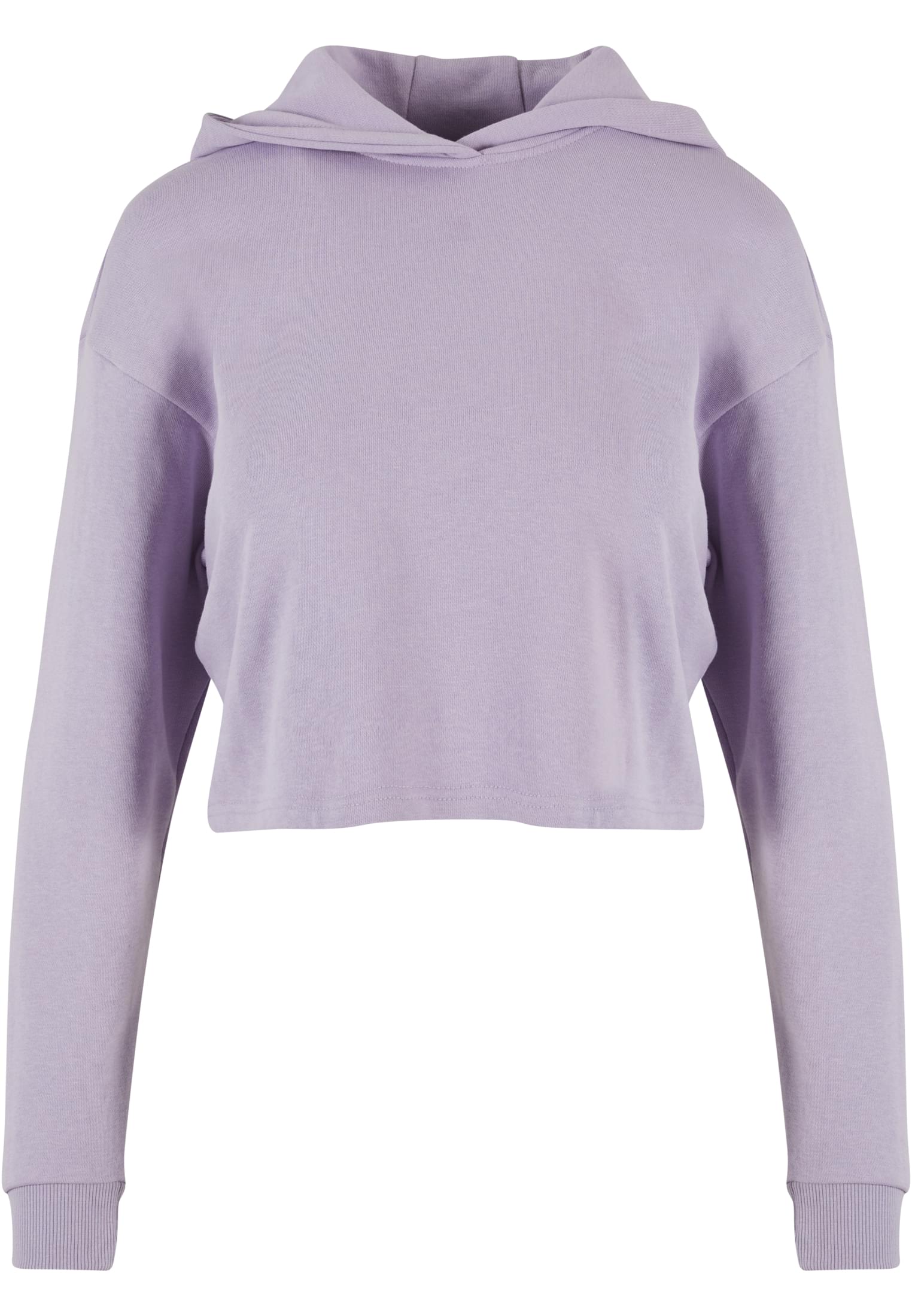 Ladies Oversized Cropped Light Terry Hoodie | dustylilac