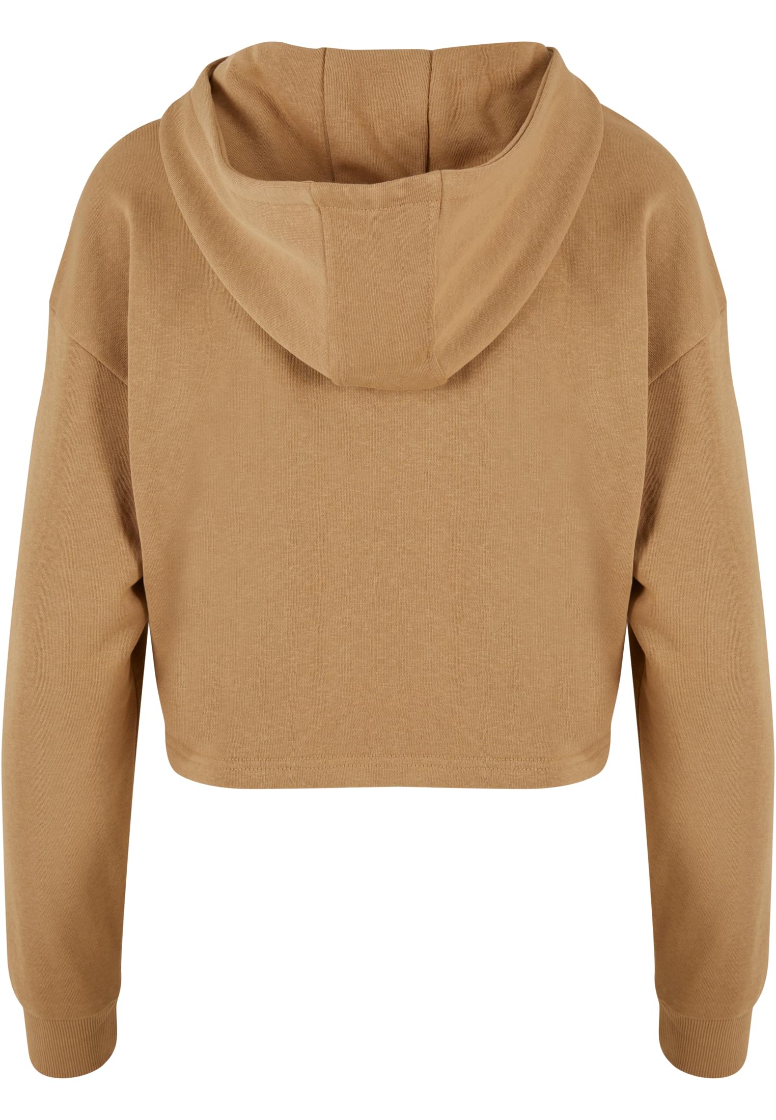 Ladies Oversized Cropped Light Terry Hoodie | unionbeige