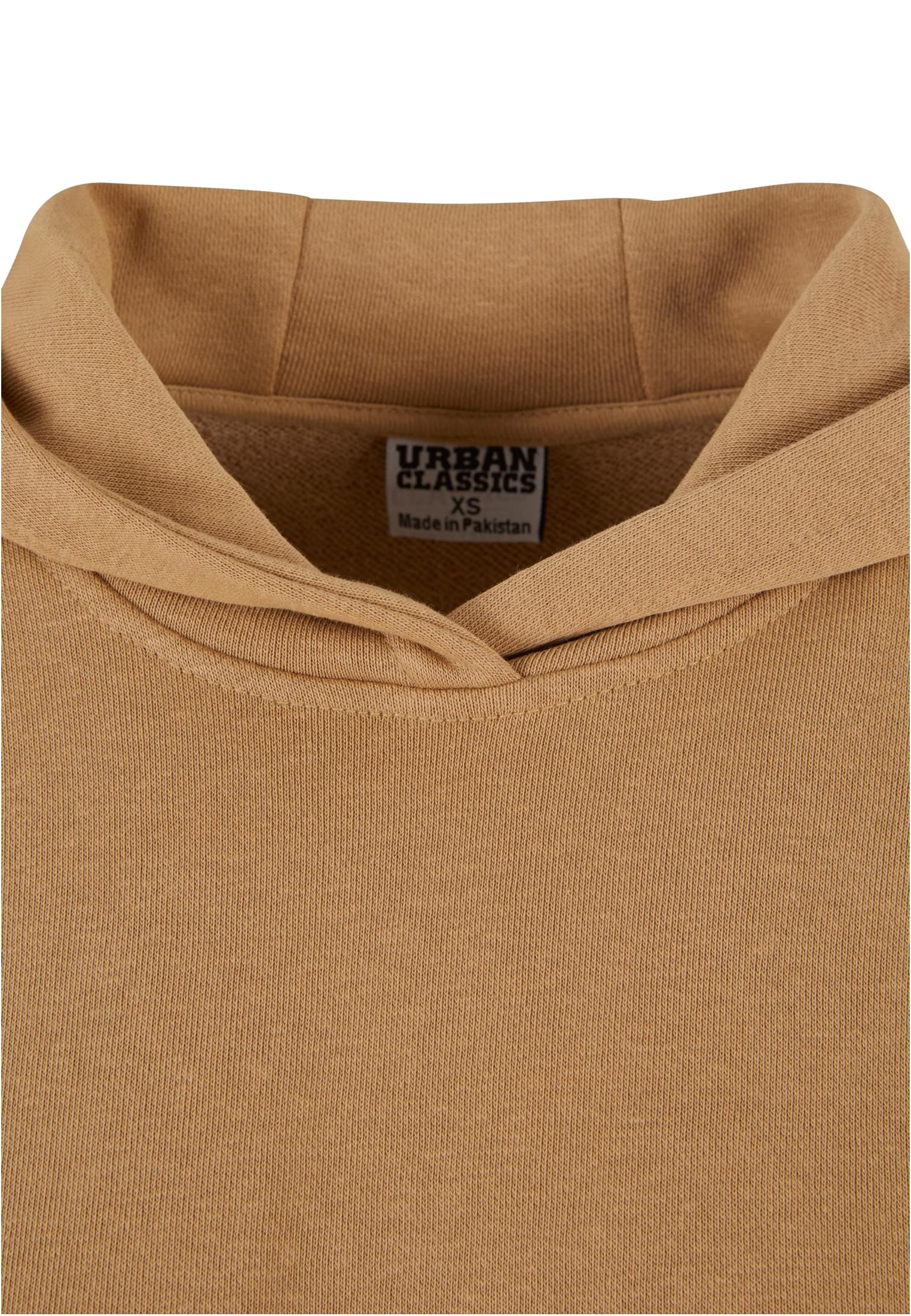 Ladies Oversized Cropped Light Terry Hoodie | unionbeige