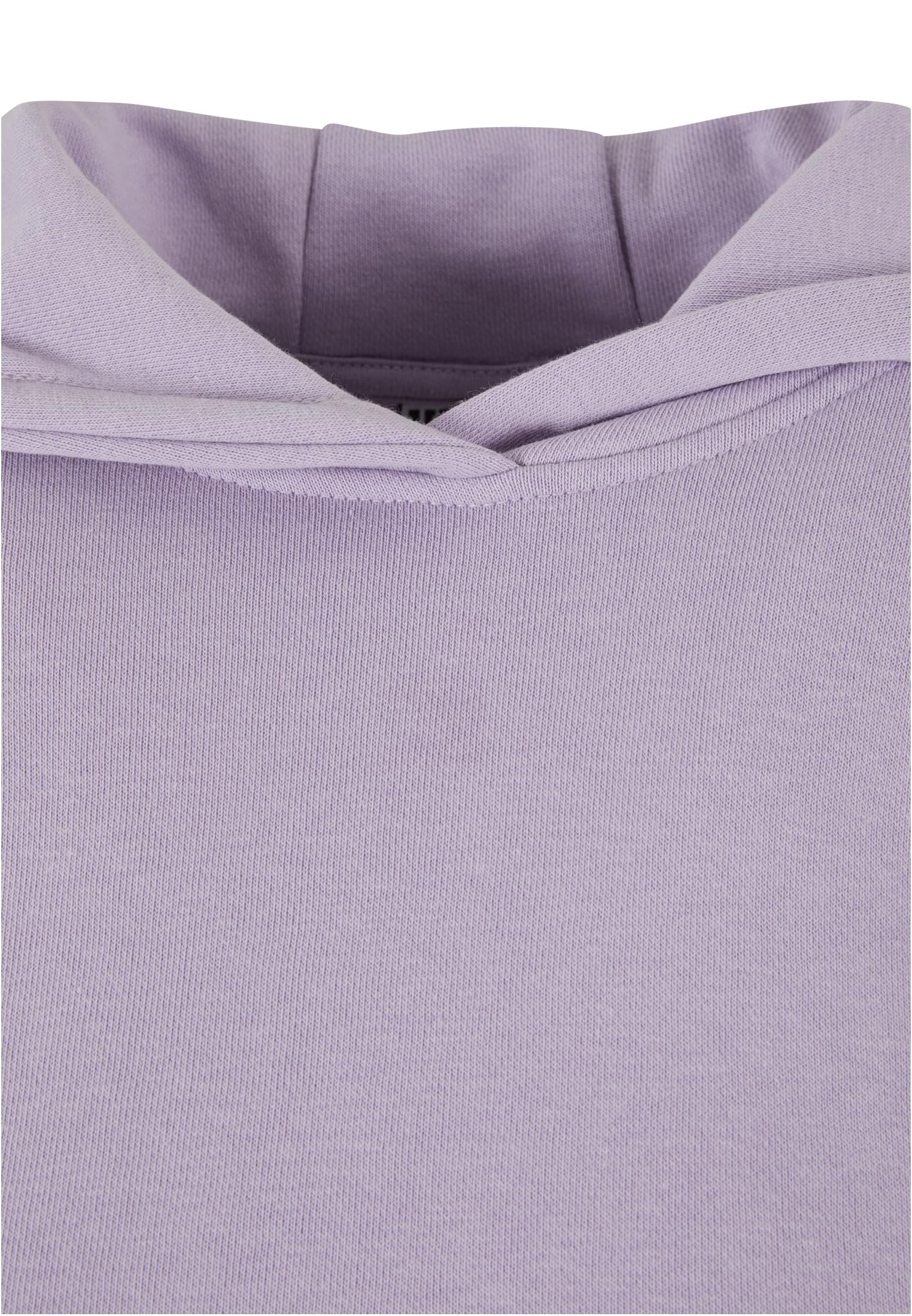 Ladies Oversized Cropped Light Terry Hoodie | dustylilac