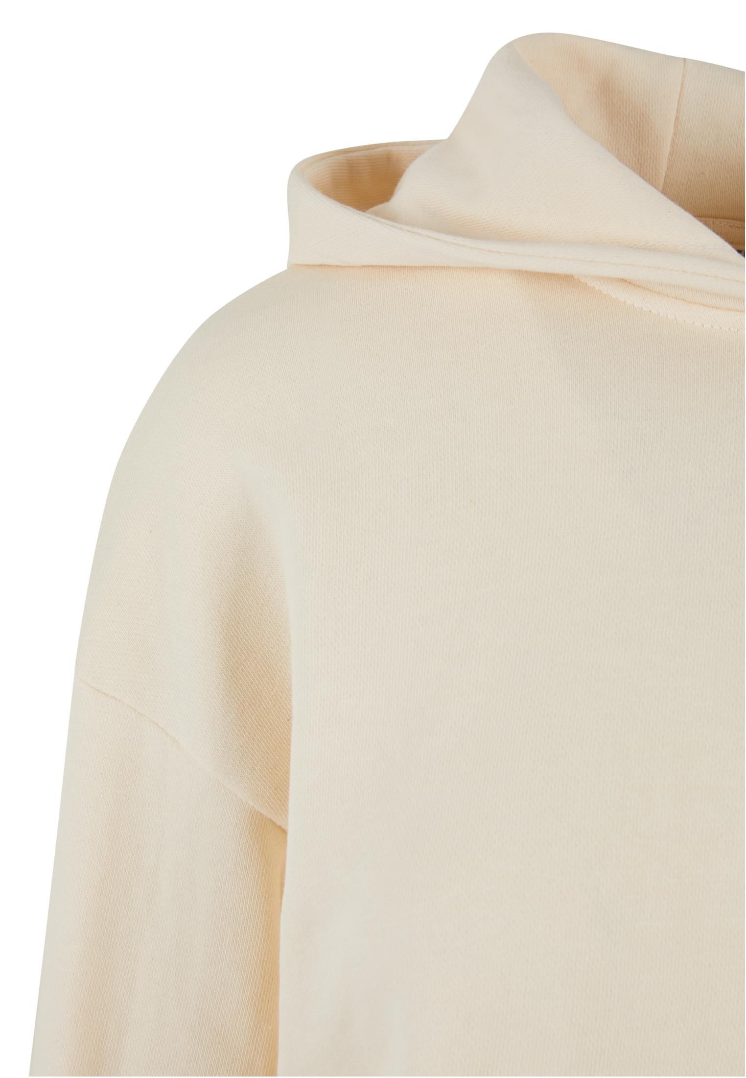 Ladies Oversized Cropped Light Terry Hoodie | whitesand